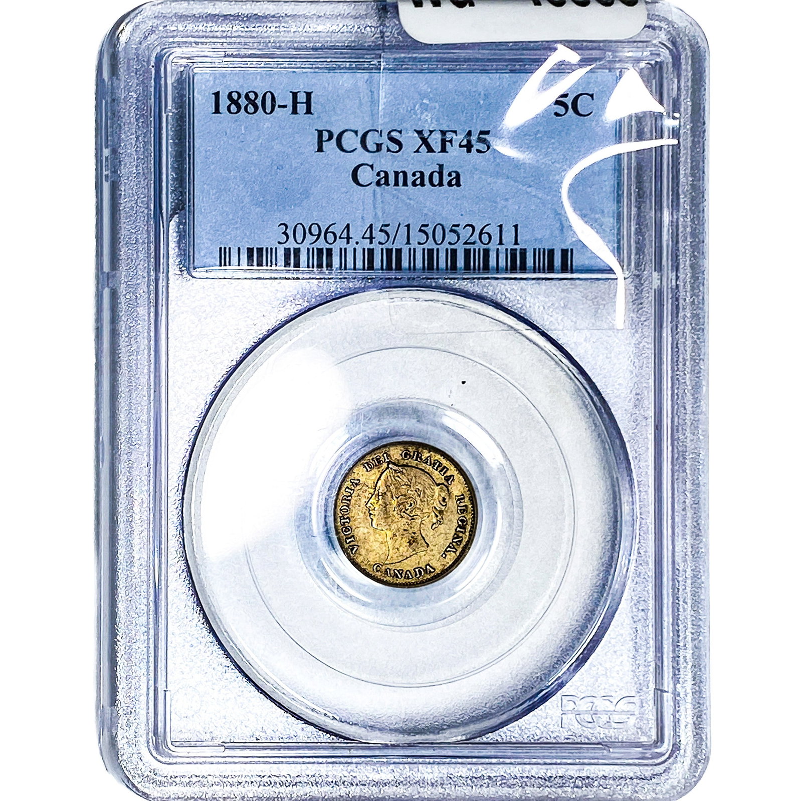 1880-H Canada Silver 5 Cents PCGS XF45 (1 of 2)