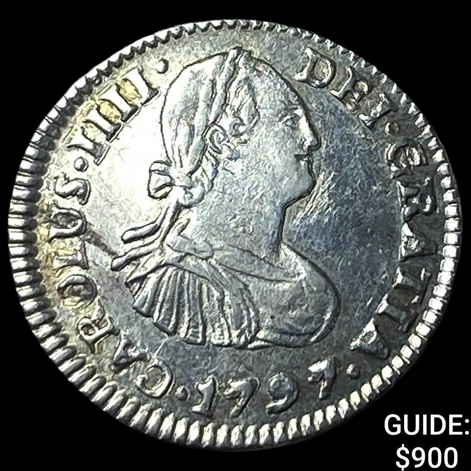 1797-FM Mexico Charles IV Silver 1/2 Real (1 of 2)