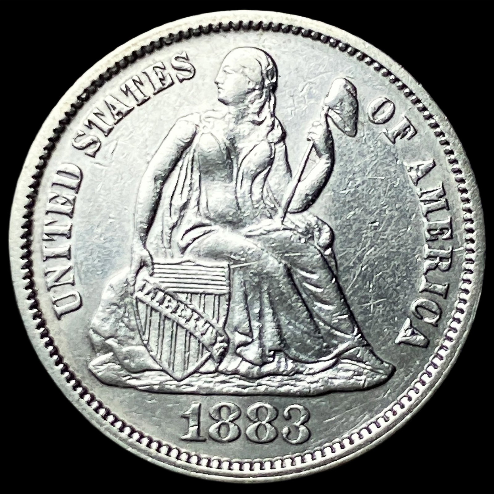 1883 Seated Liberty Dime UNCIRCULATED (1 of 2)