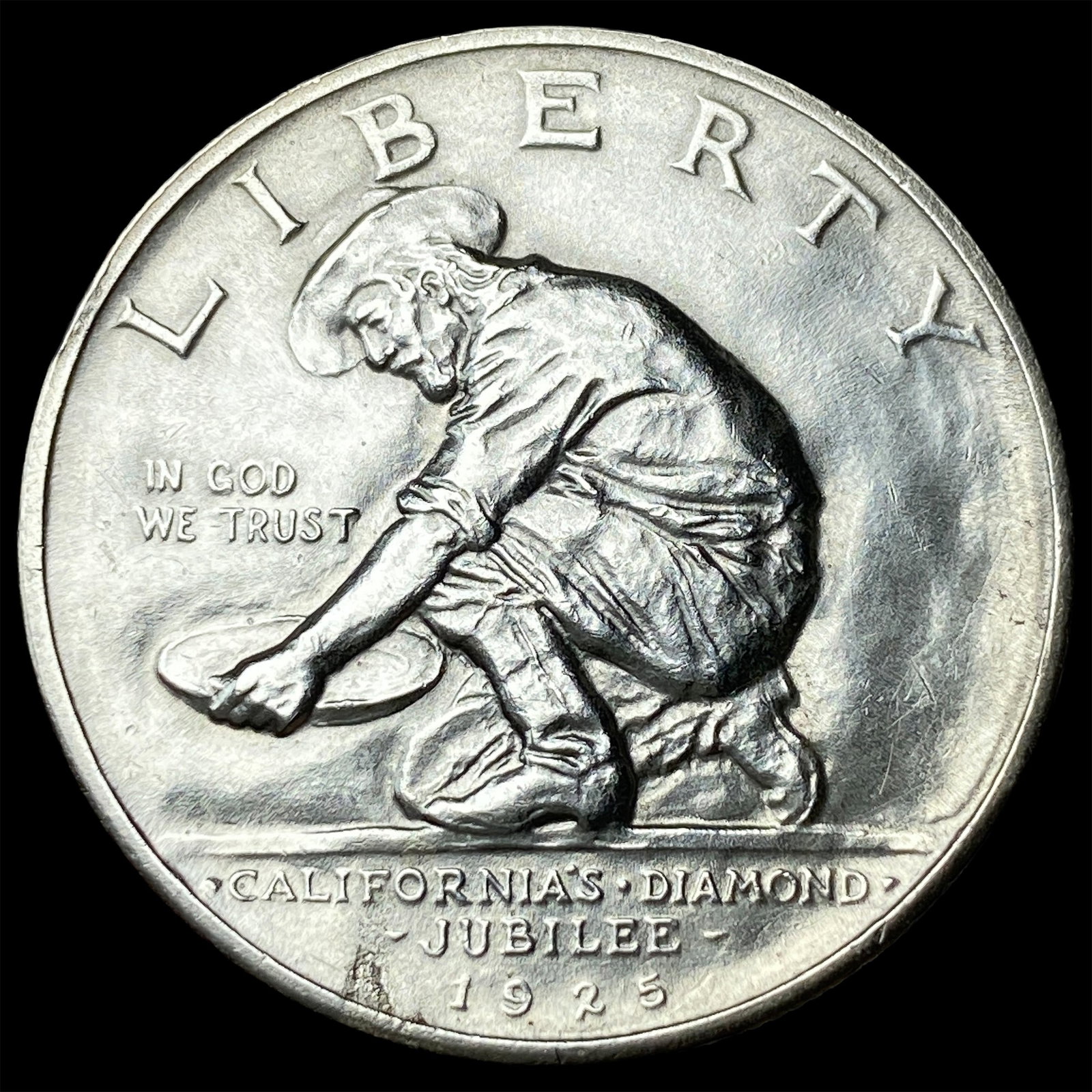 1925-S Silver California Jubilee Half Dollar UNCIRCULATED: 1925-S Silver California Jubilee Half Dollar UNCIRCULATED