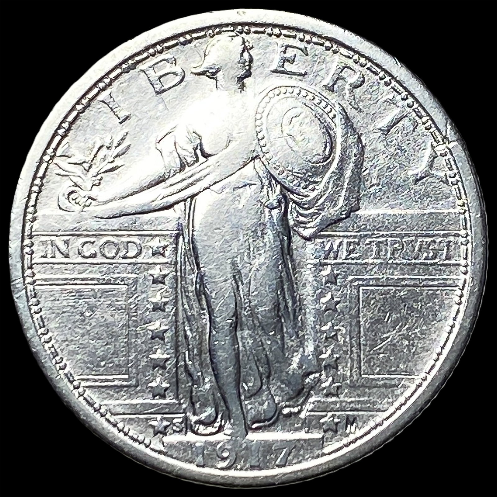 1917-S Type 1 Standing Liberty Quarter NEARLY UNCIRCULATED (1 of 2)