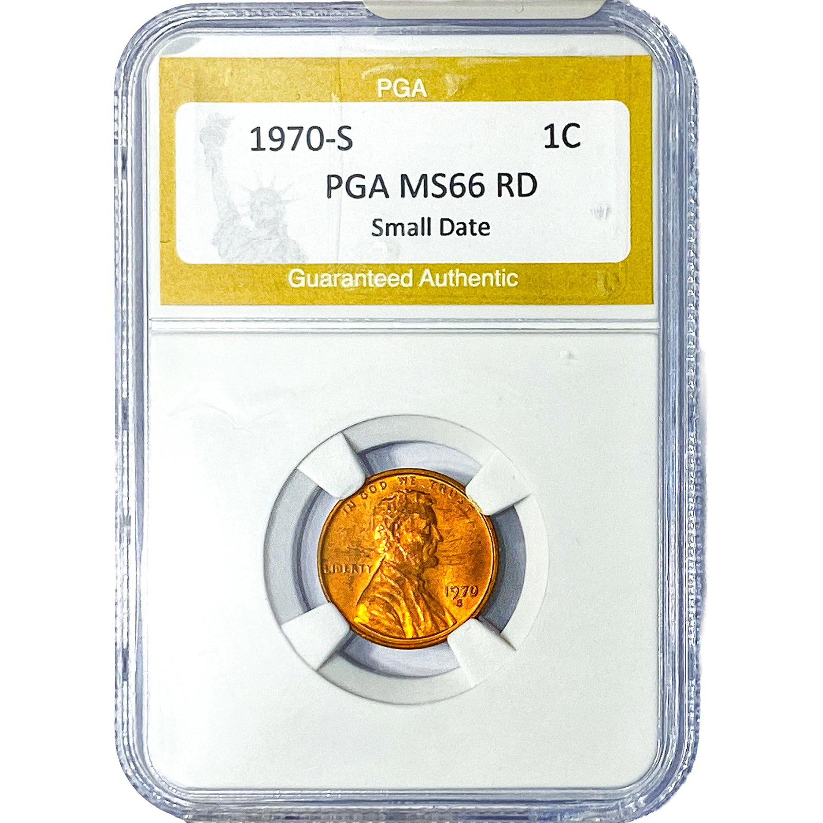 1970-S Lincoln Memorial Cent PGA MS66 RD Small Date (1 of 2)