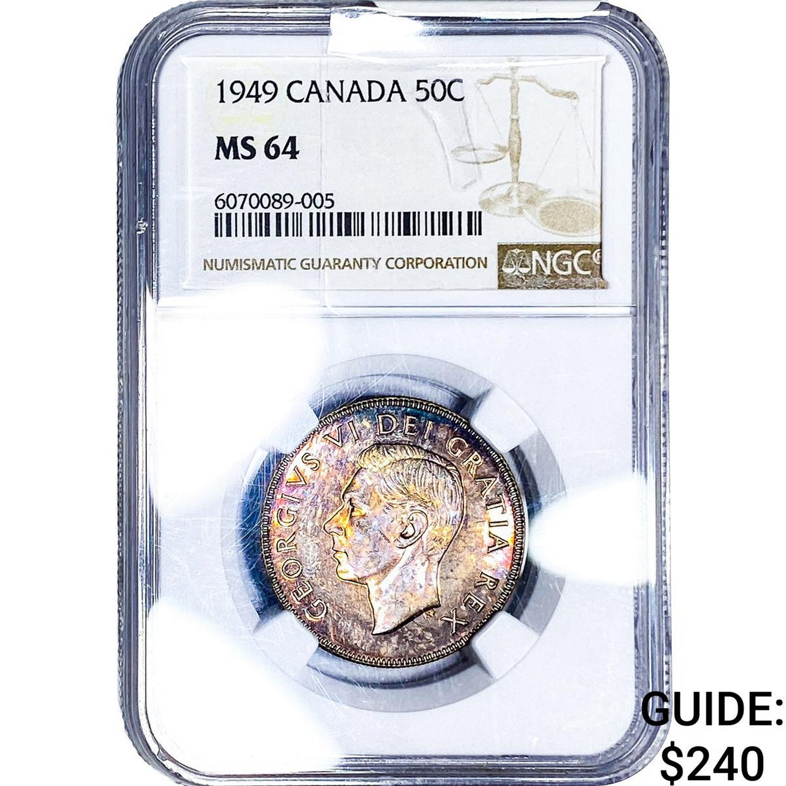 1949 Canada Silver 50 Cents NGC MS64 (1 of 2)
