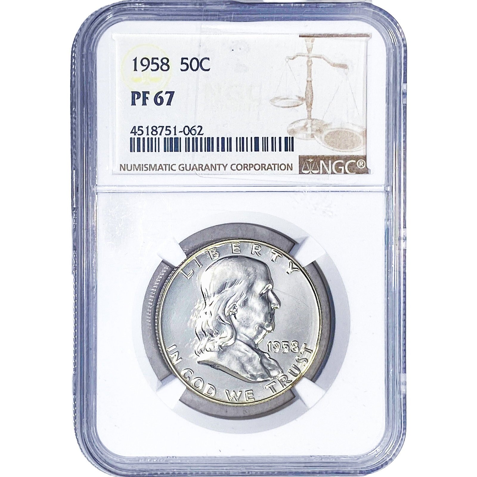 1958 Franklin Half Dollar NGC PF67 (1 of 2)
