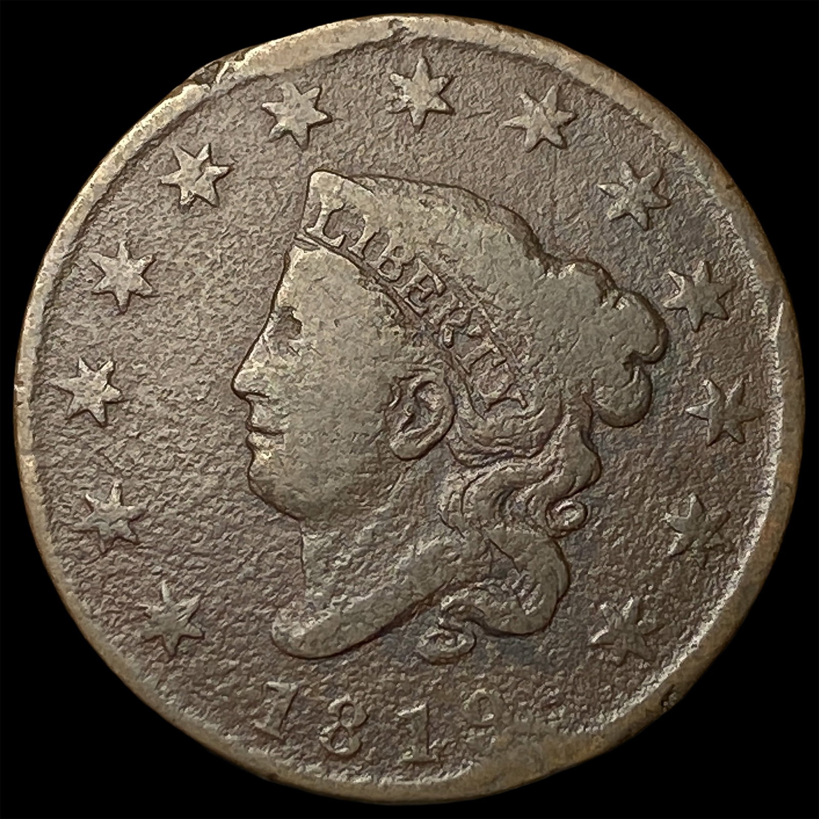 1819 Coronet Head Large Cent HIGH GRADE (1 of 2)