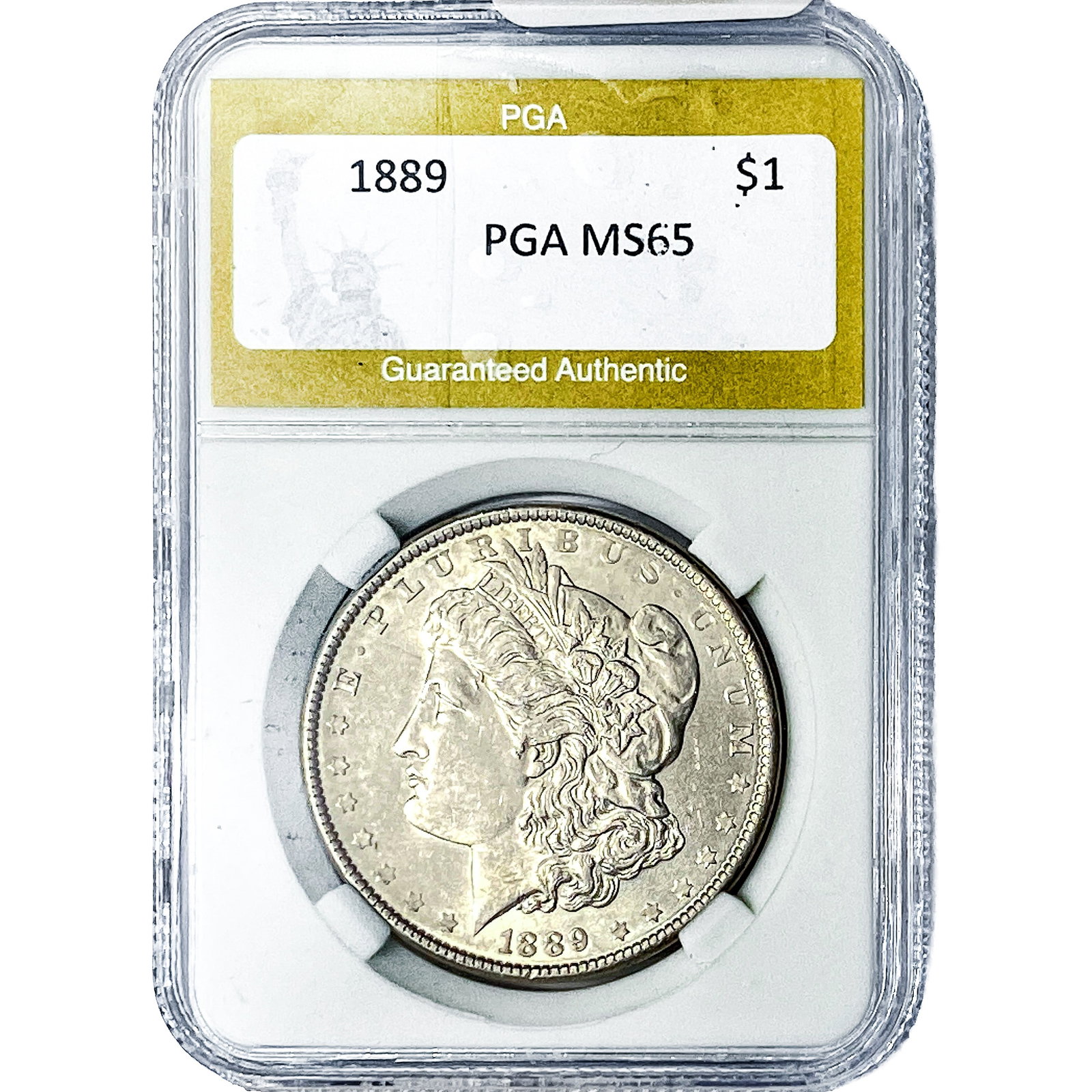 1889 Morgan Silver Dollar PGA MS65: 1889 Morgan Silver Dollar PGA MS65