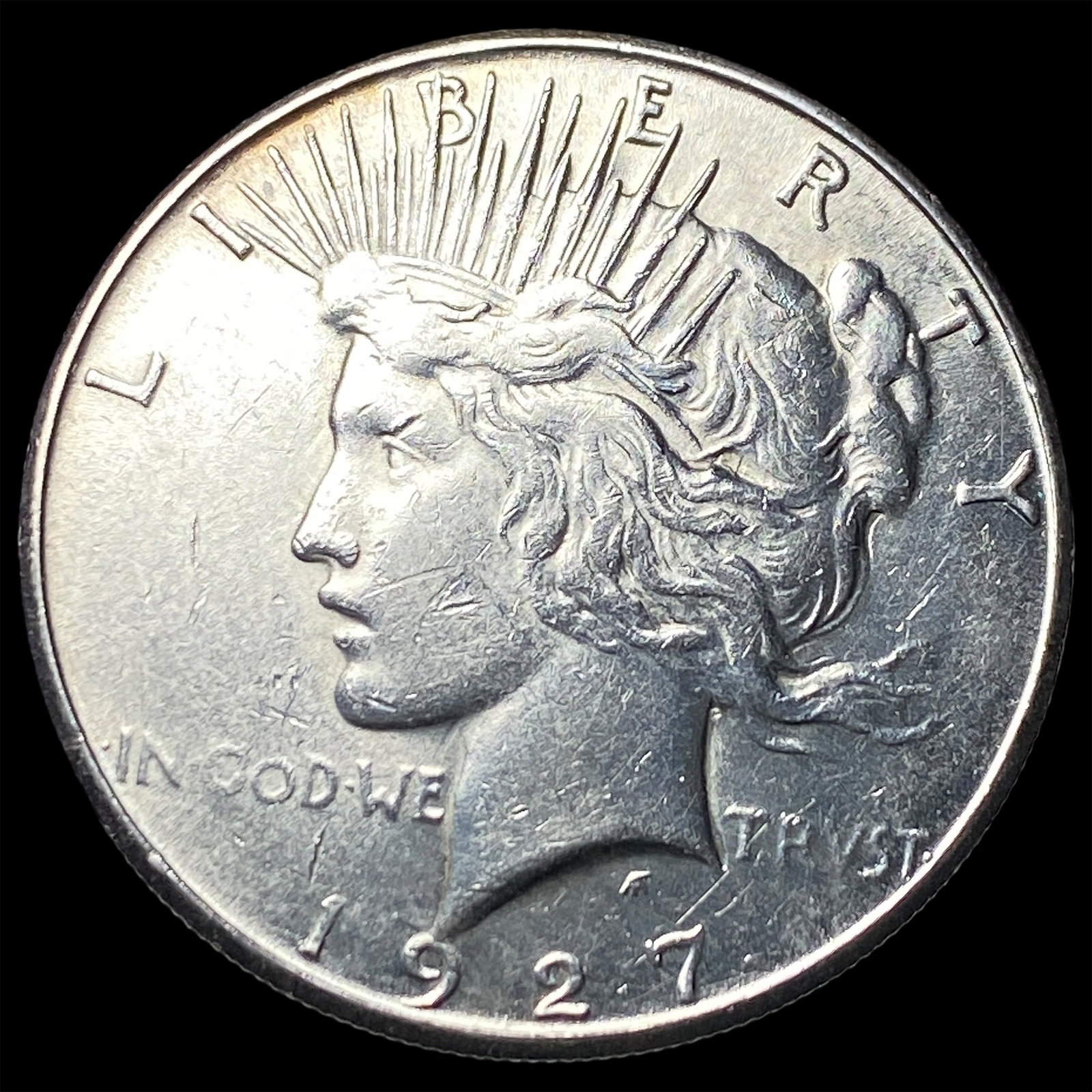 1927-S Silver Peace Dollar CLOSELY UNCIRCULATED (1 of 2)