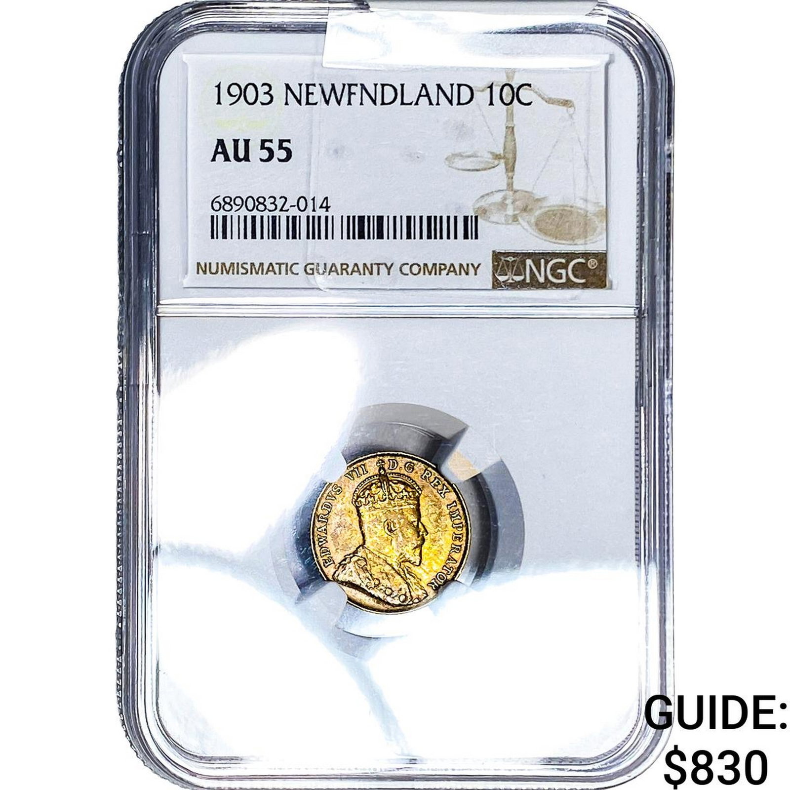 1903 Newfoundland 10 Cents NGC AU55 (1 of 2)