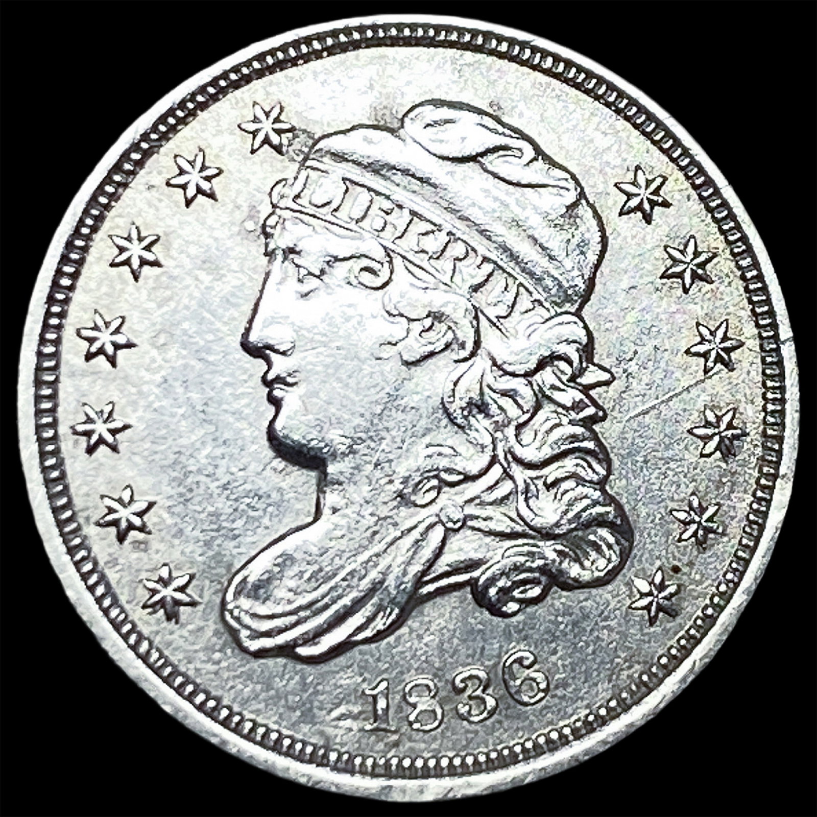 1836 Capped Bust Half Dime UNCIRCULATED (1 of 2)