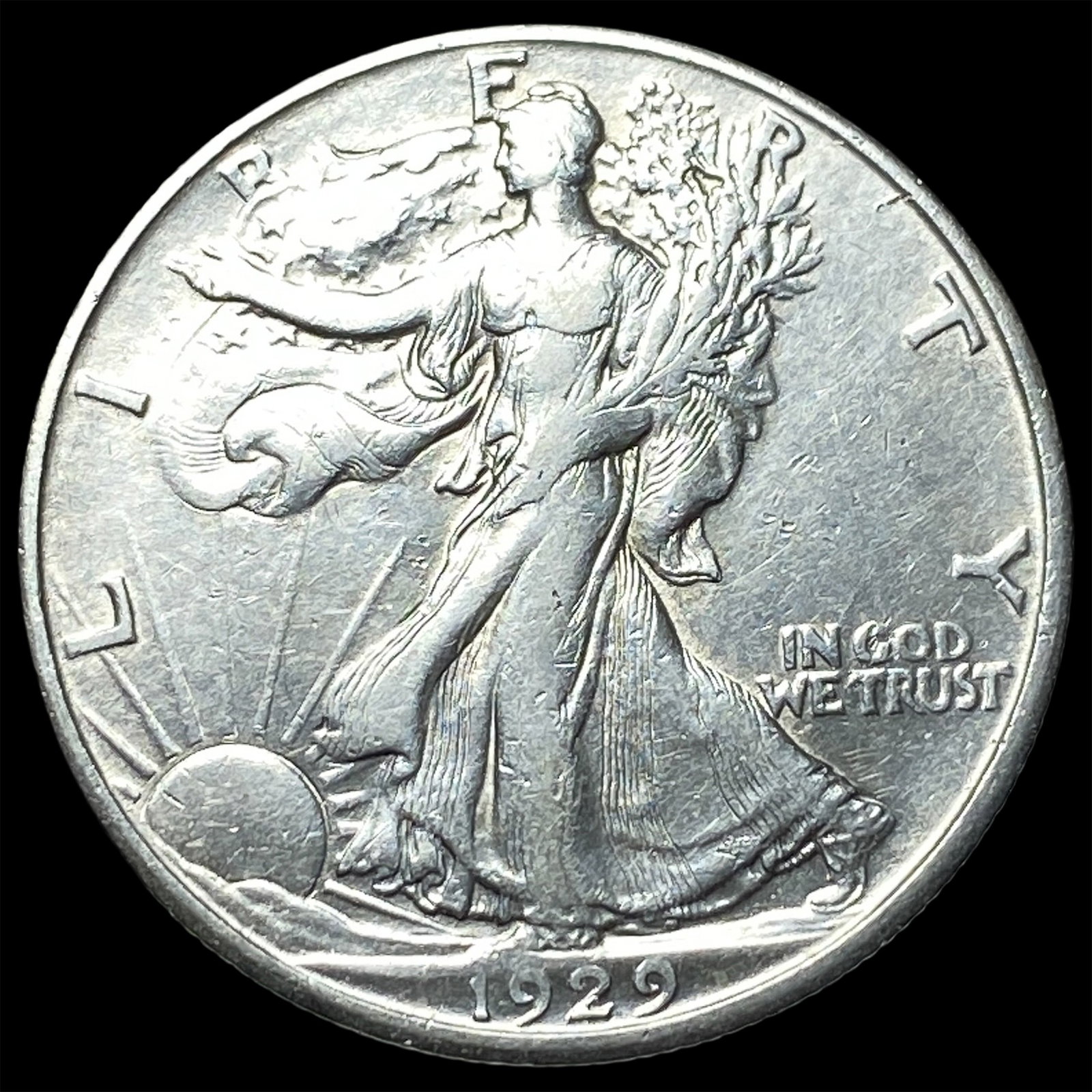 1929-D Silver Walking Liberty Half Dollar CLOSELY UNCIRCULATED (1 of 2)