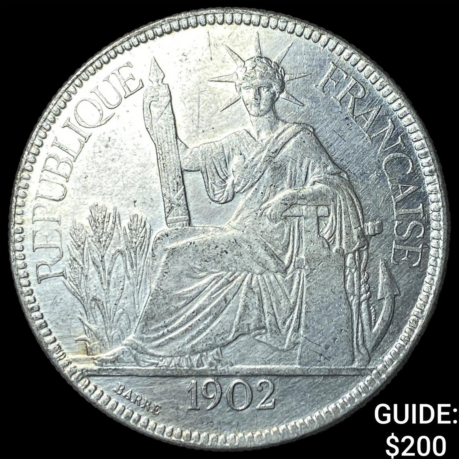 1902A French Indo-China Silver 1 Piastre (1 of 2)
