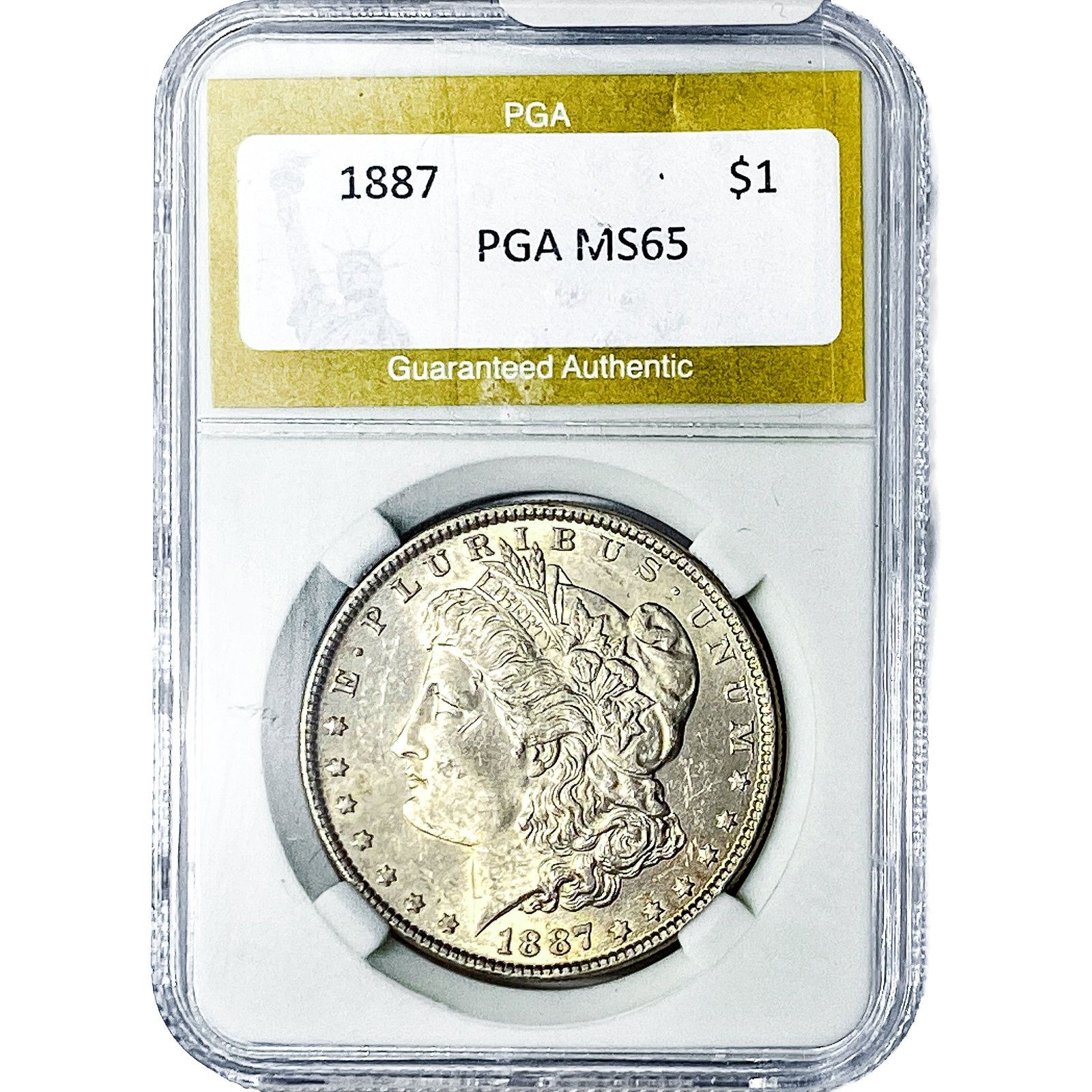 1887 Morgan Silver Dollar PGA MS65 (1 of 2)