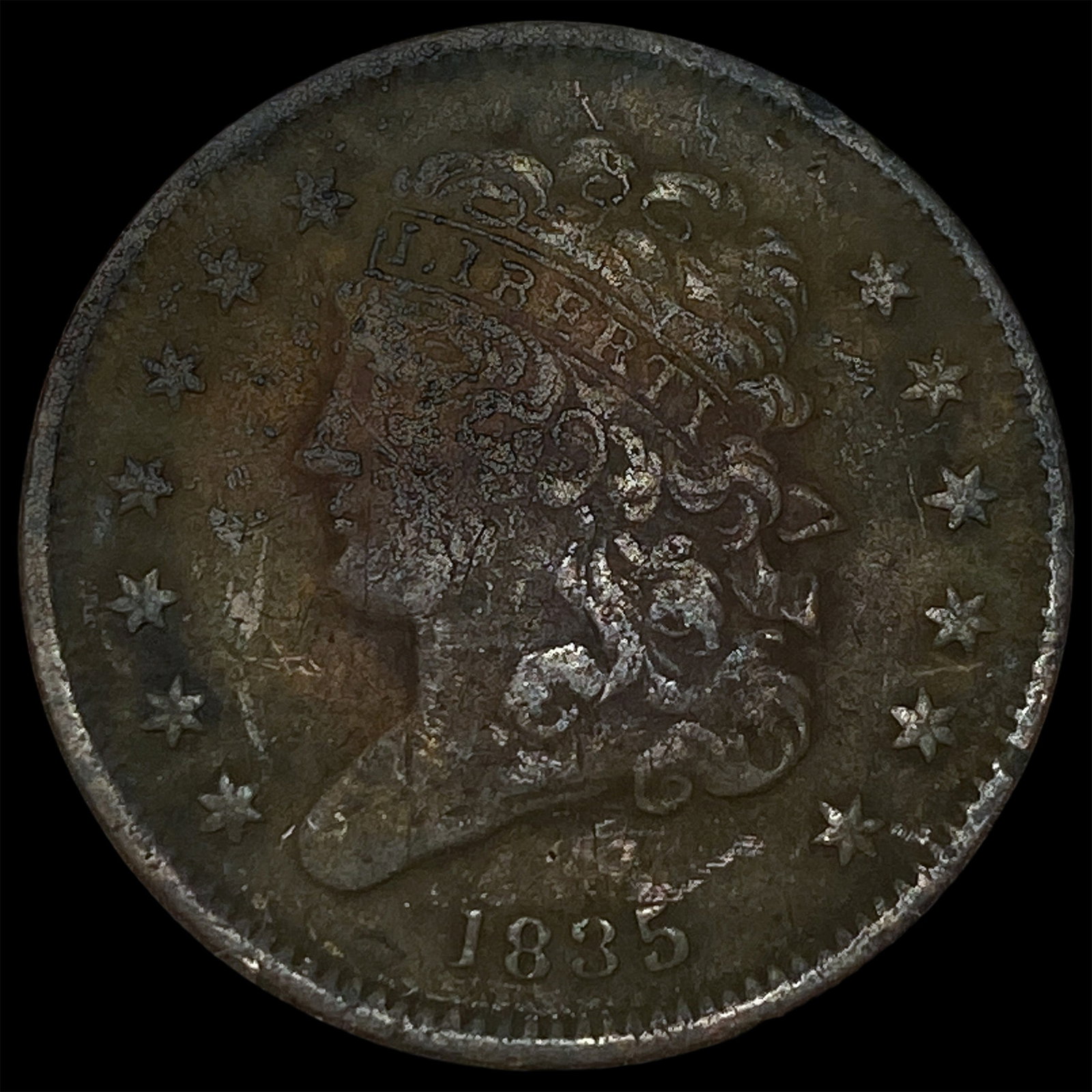1835 Classic Head Half Cent LIGHTLY CIRCULATED (1 of 2)