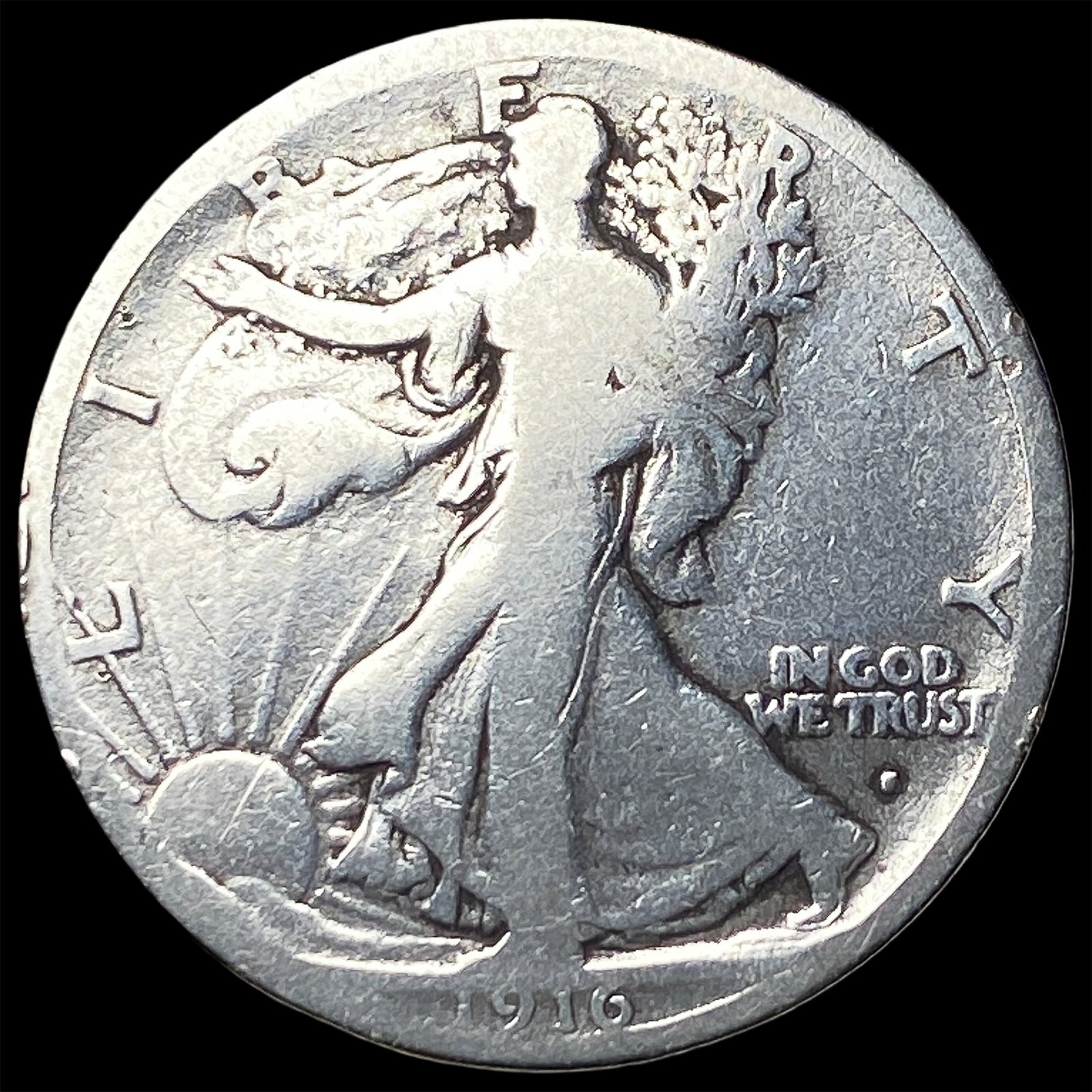 1916-S Walking Liberty Half Dollar NICELY CIRCULATED (1 of 2)