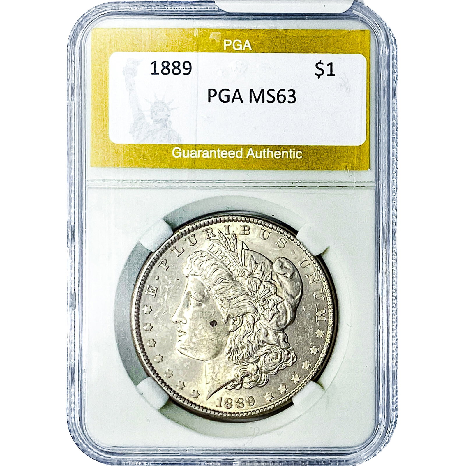 1889 Morgan Silver Dollar PGA MS63: 1889 Morgan Silver Dollar PGA MS63