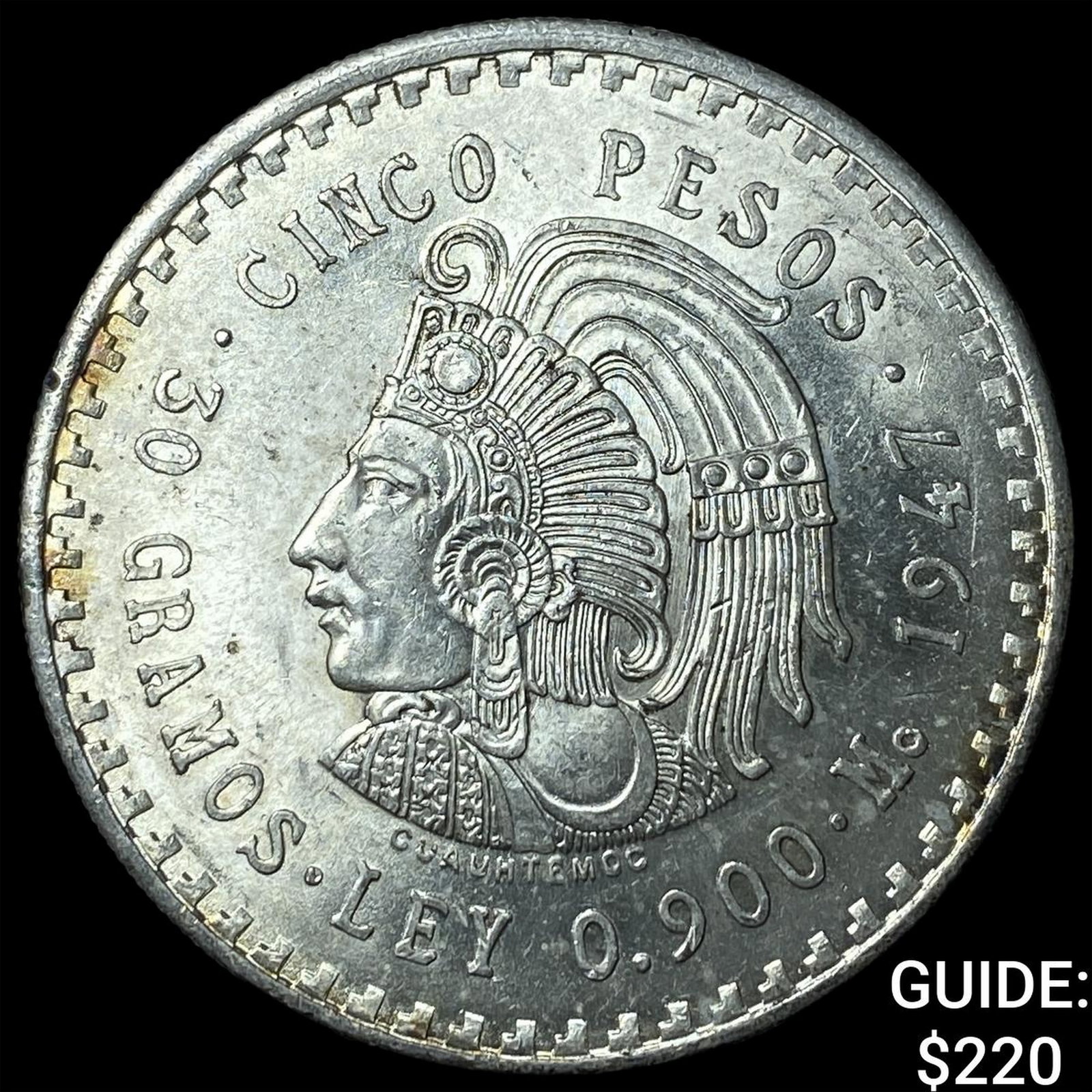 1947Mo Mexico Silver 5 Pesos (1 of 2)