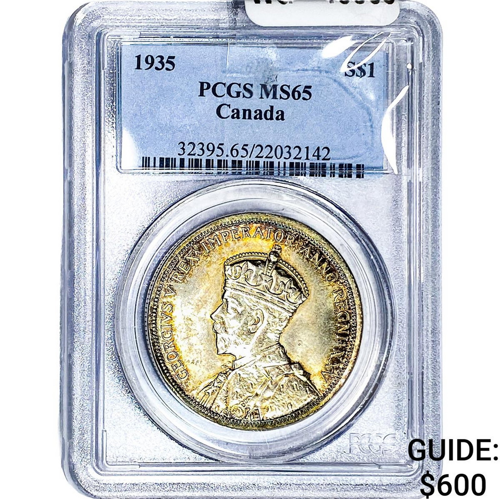 1935 Canada Silver Dollar PCGS MS65: 1935 Canada Silver Dollar PCGS MS65