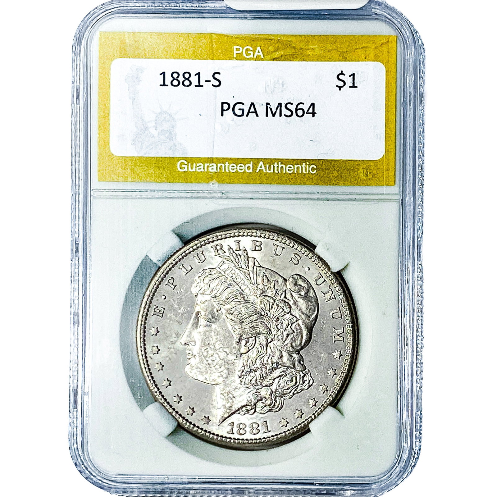 1881-S Morgan Silver Dollar PGA MS64 (1 of 2)