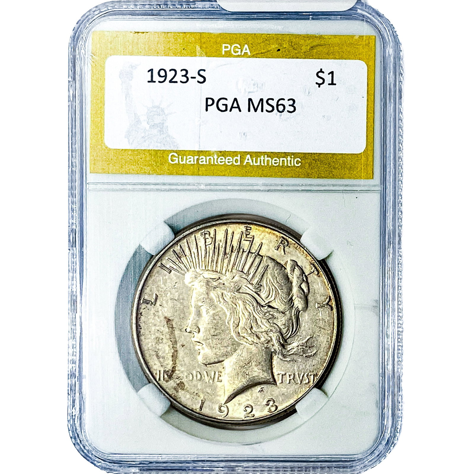 1923-S Silver Peace Dollar PGA MS63 (1 of 2)