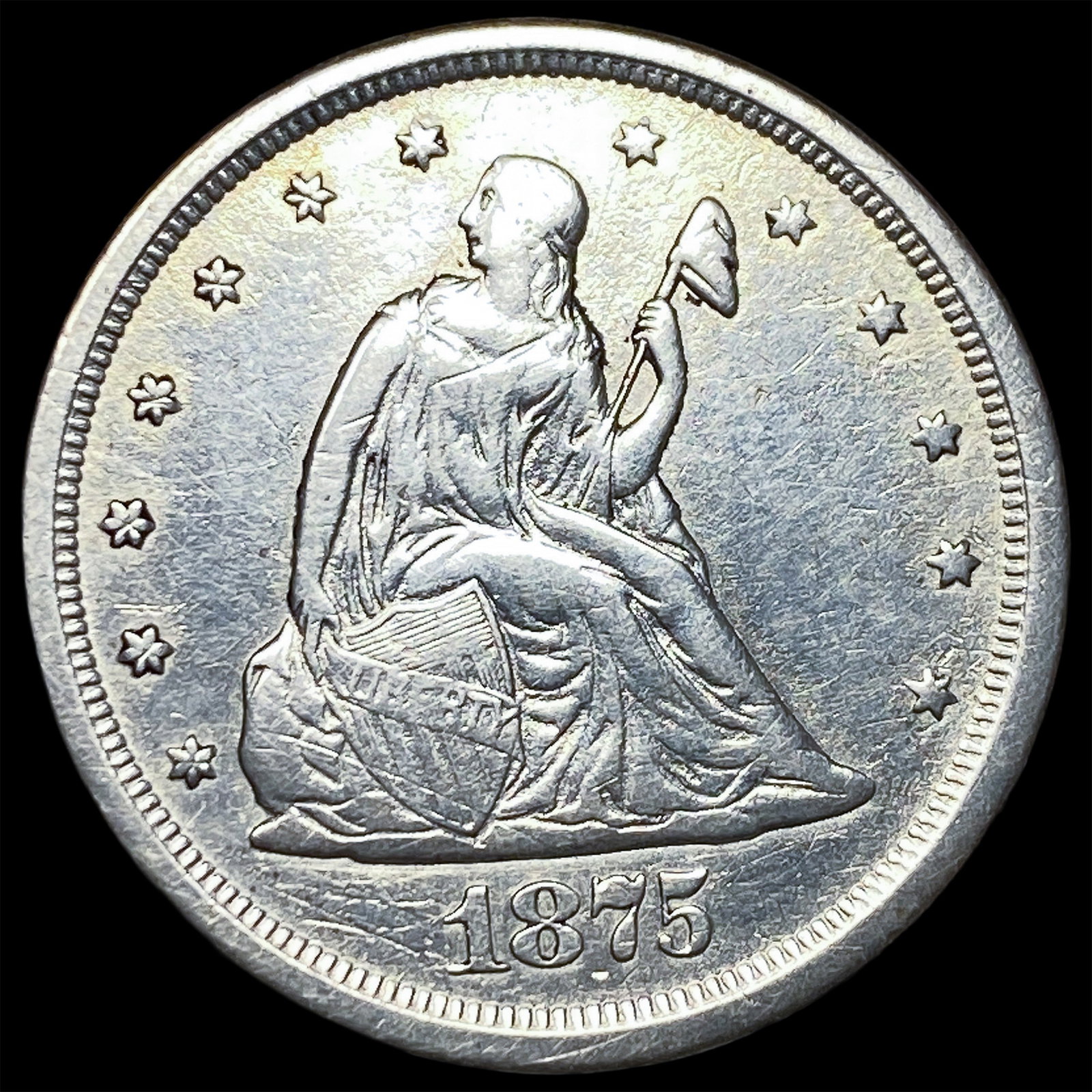 1875-S Silver Twenty Cents NEARLY UNCIRCULATED (1 of 2)