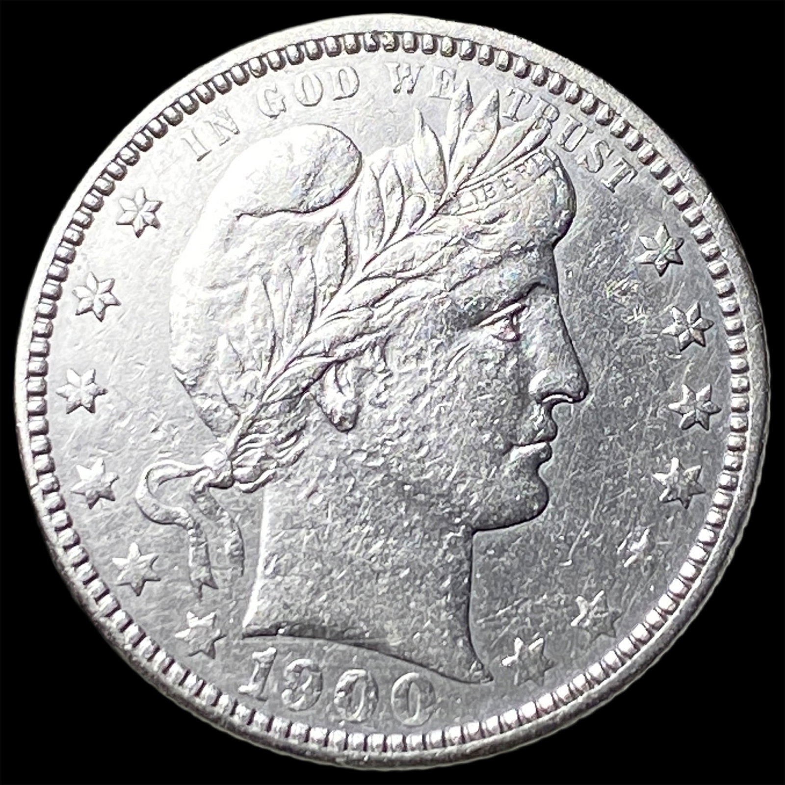 1900-O Silver Barber Quarter CLOSELY UNCIRCULATED (1 of 2)