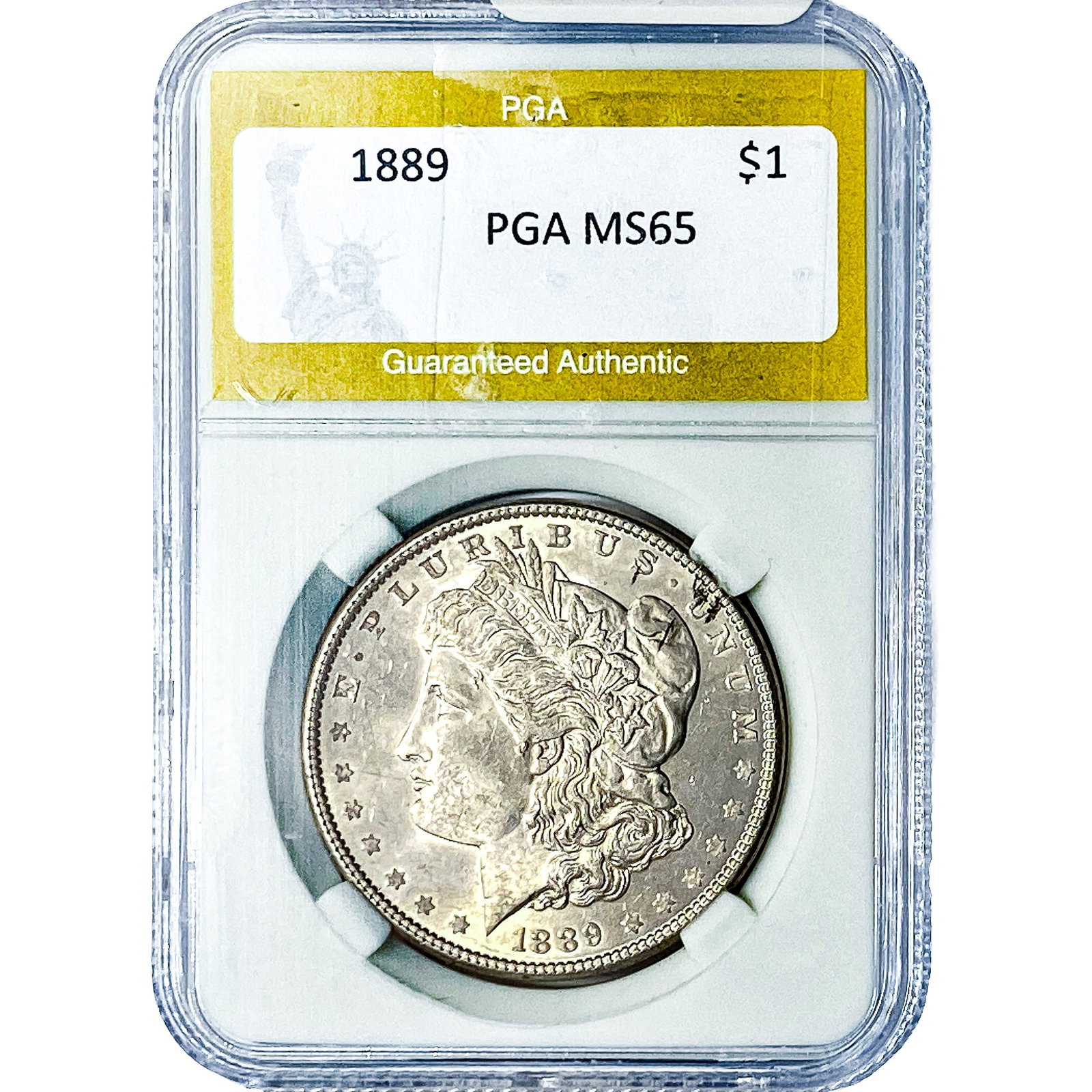 1889 Morgan Silver Dollar PGA MS65: 1889 Morgan Silver Dollar PGA MS65