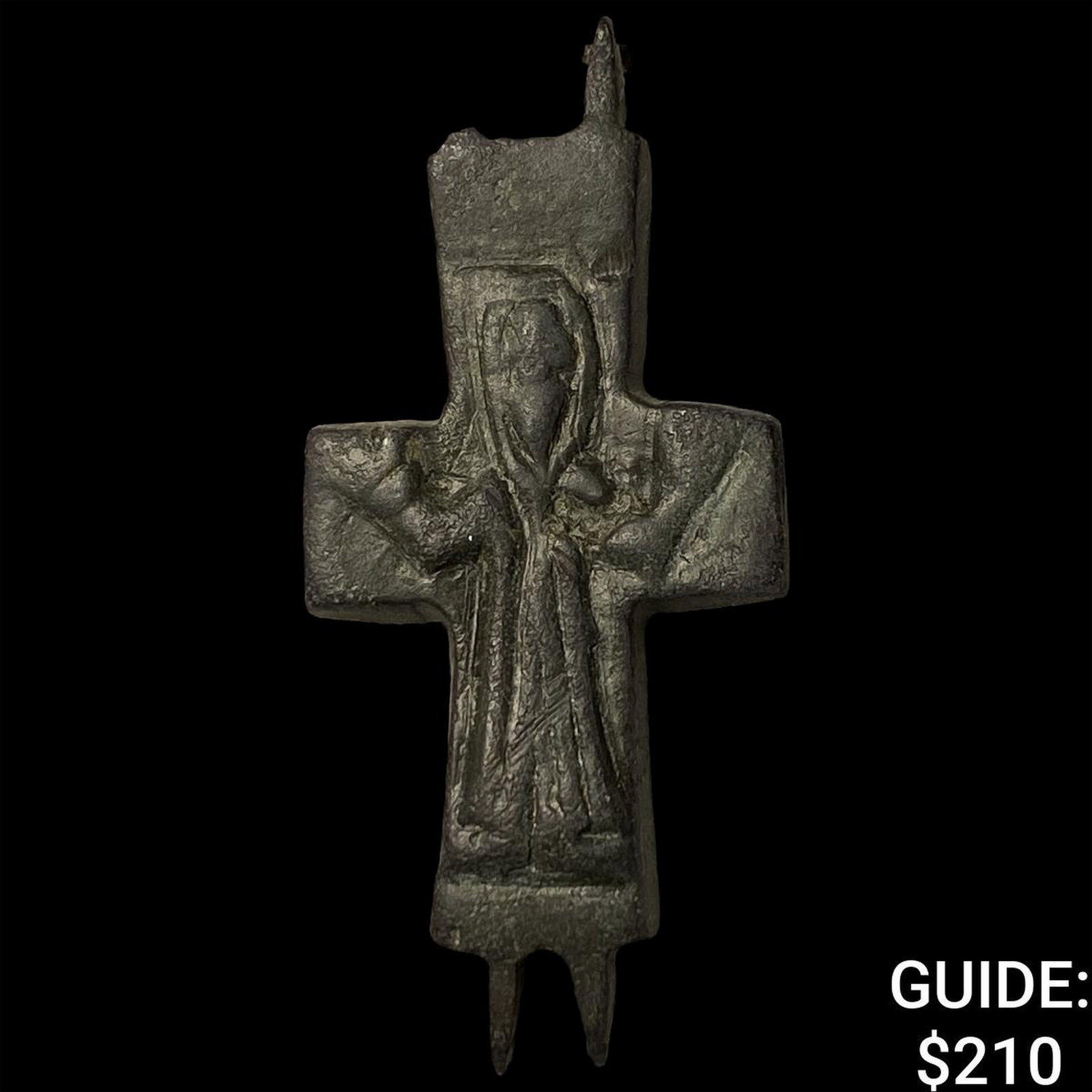 6th-7th Cent. AD Byzantine Empire Bronze Cross (1 of 2)