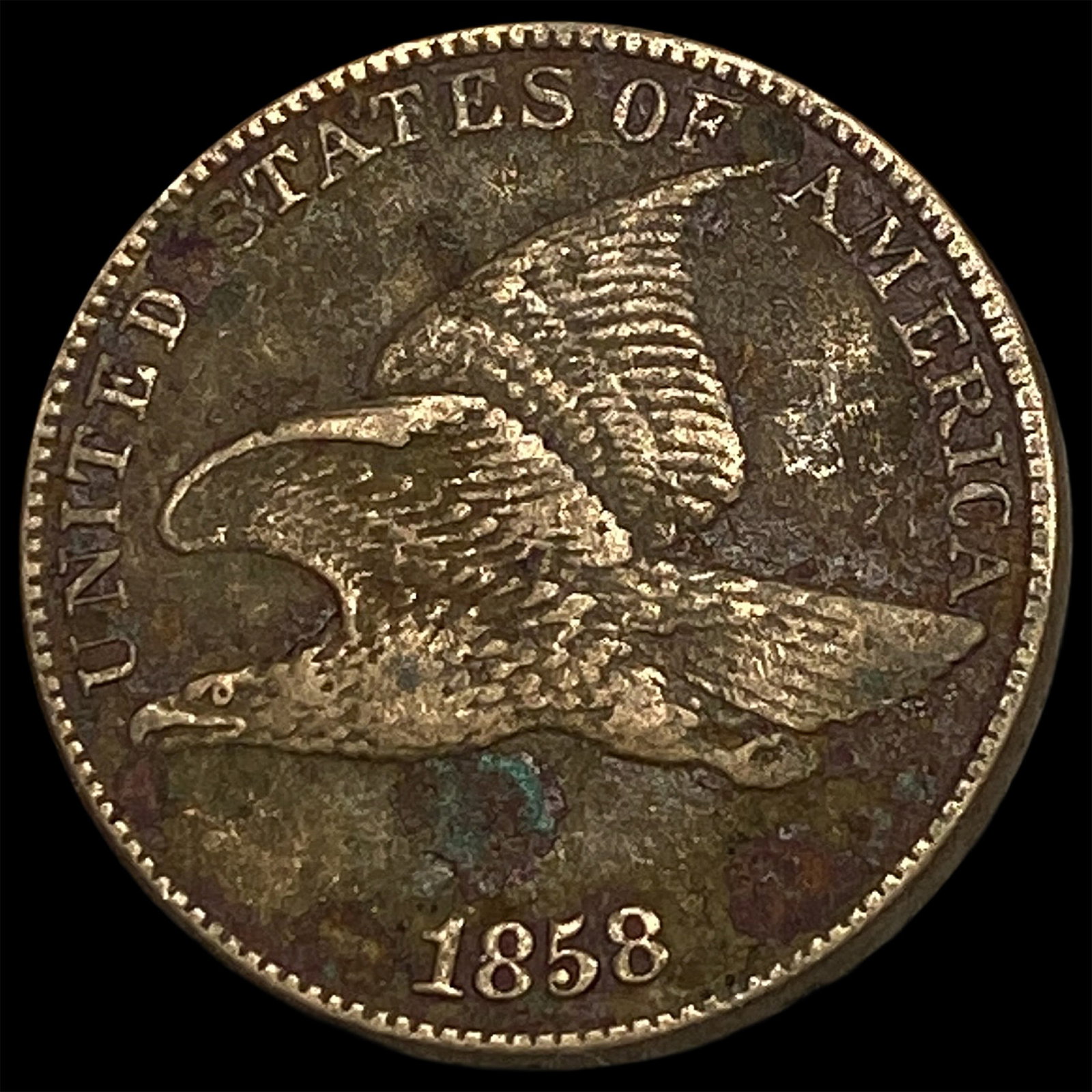 1858 Flying Eagle Cent CLOSELY UNCIRCULATED: 1858 Flying Eagle Cent CLOSELY UNCIRCULATED