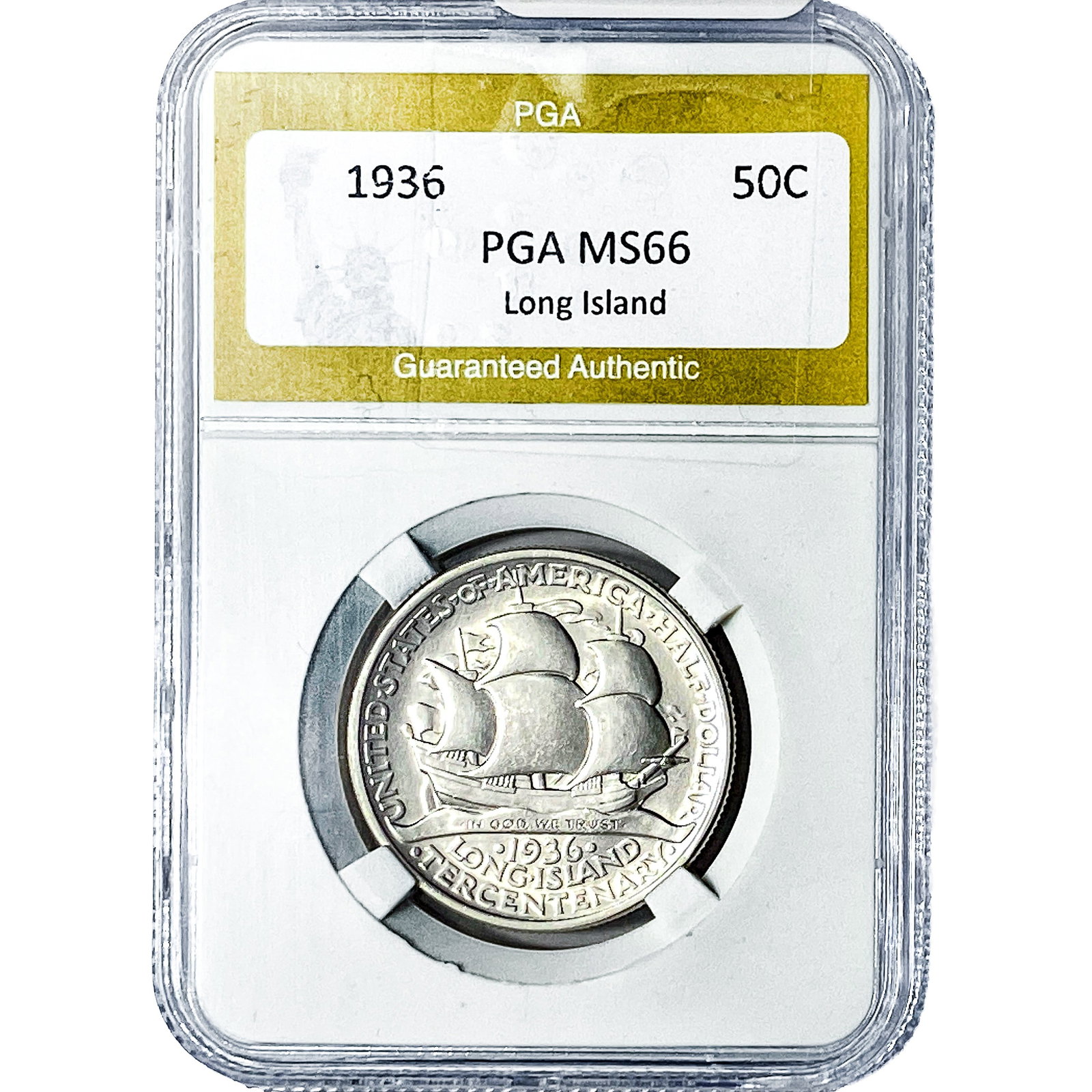 1936 Long Island Half Dollar PGA MS66: 1936 Long Island Half Dollar PGA MS66