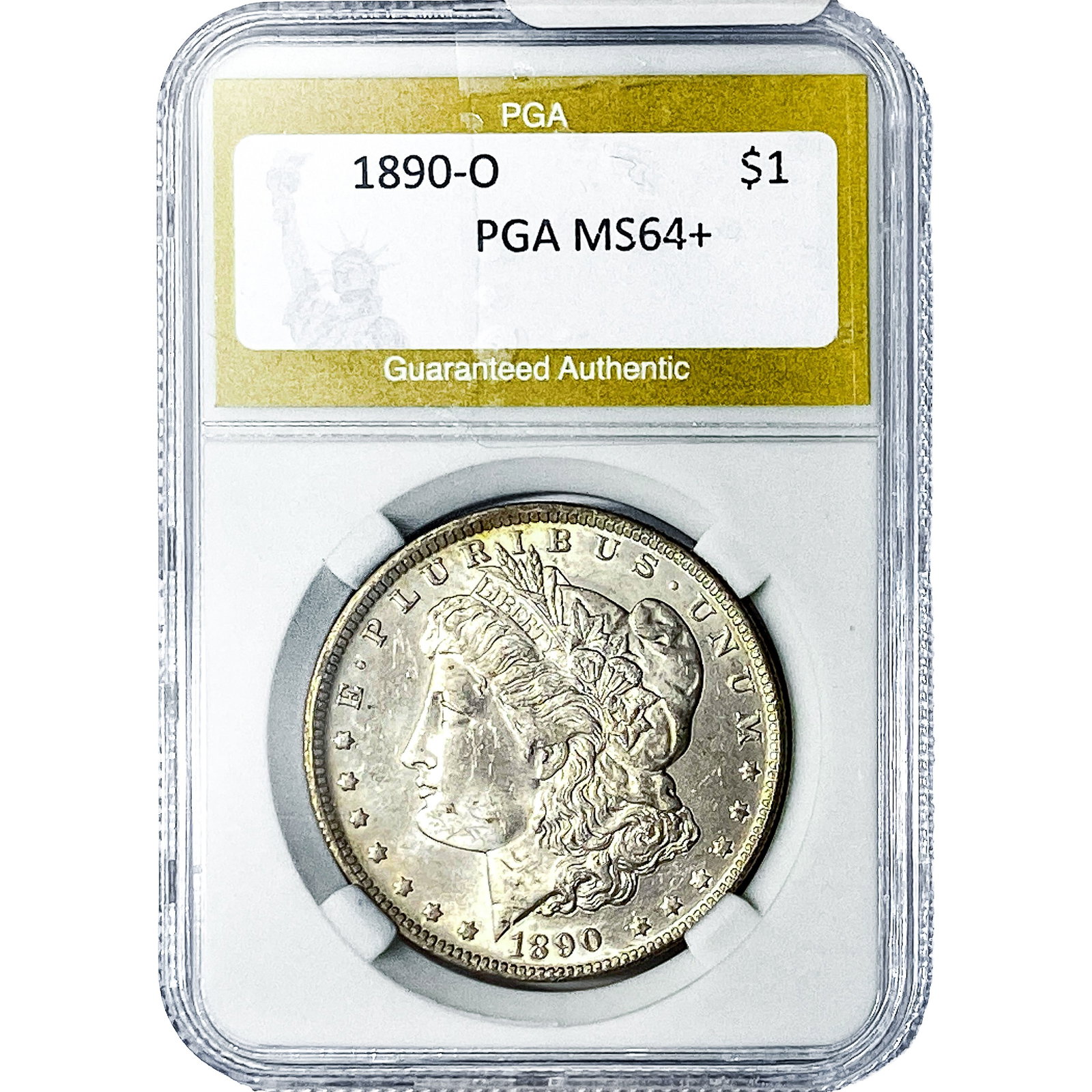 1890-O Morgan Silver Dollar PGA MS64+ (1 of 2)