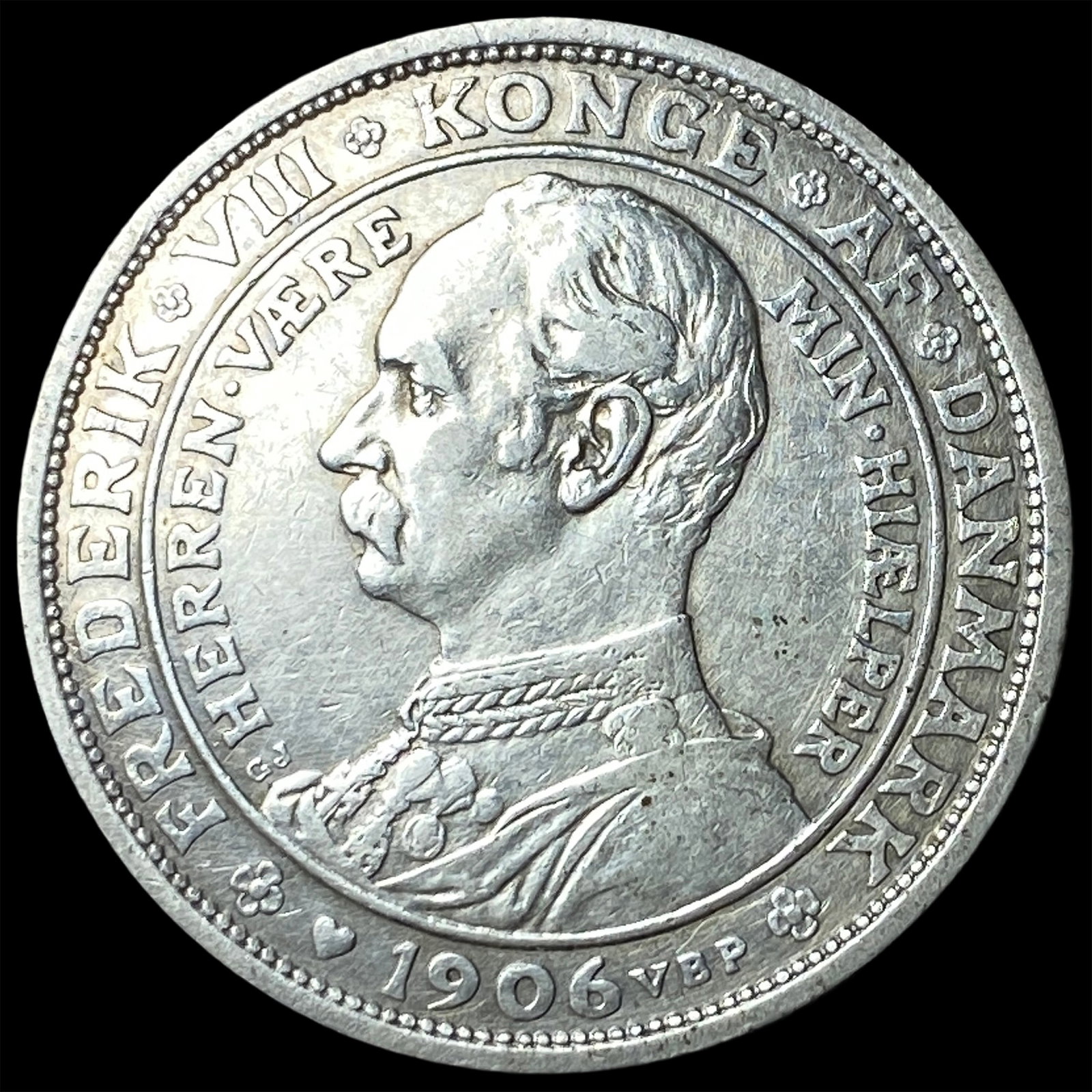 1906 Denmark Silver 2 Kroner (1 of 2)