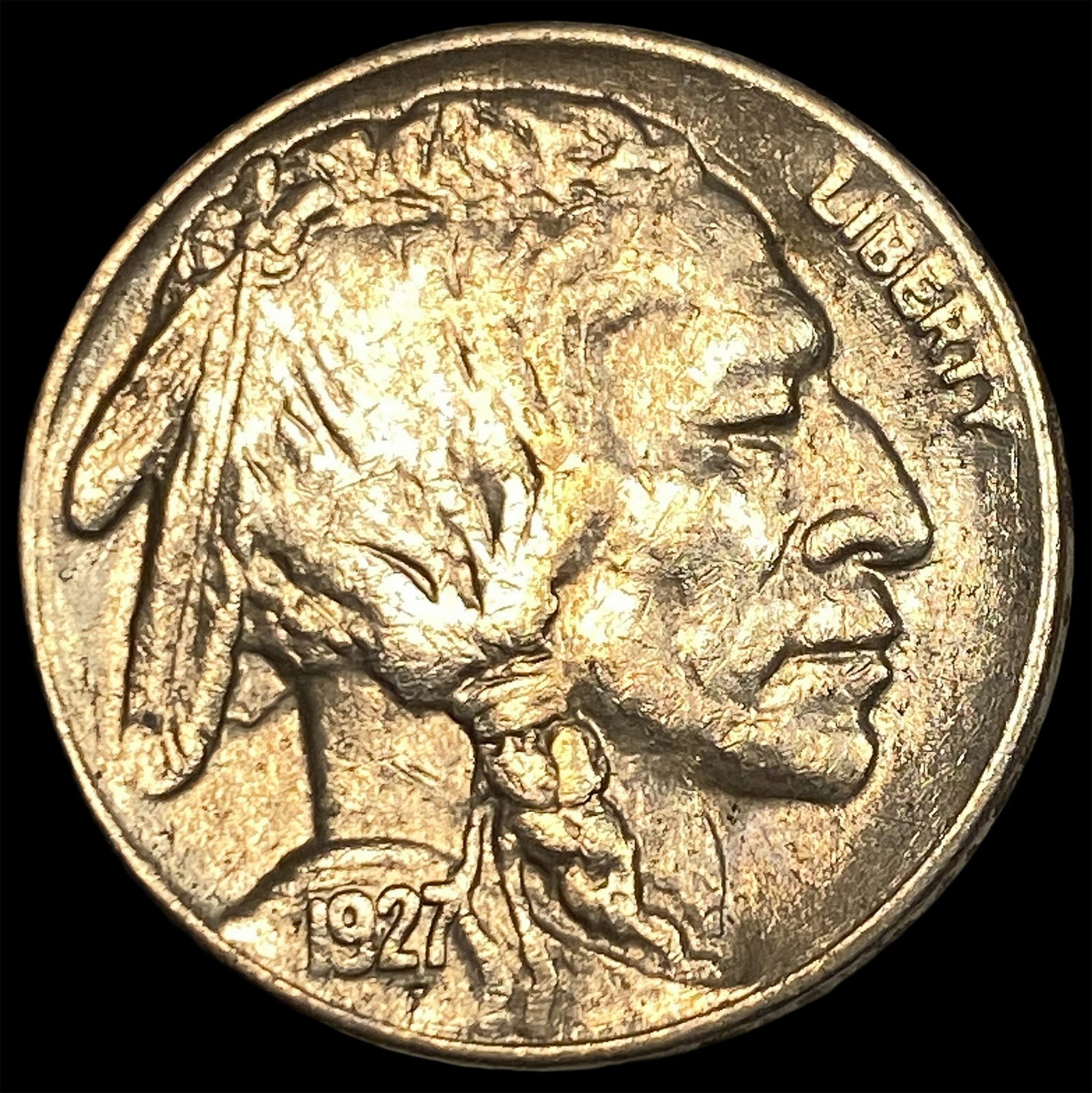 1927-S Buffalo Nickel CHOICE AU: 1927-S Buffalo Nickel CHOICE AU