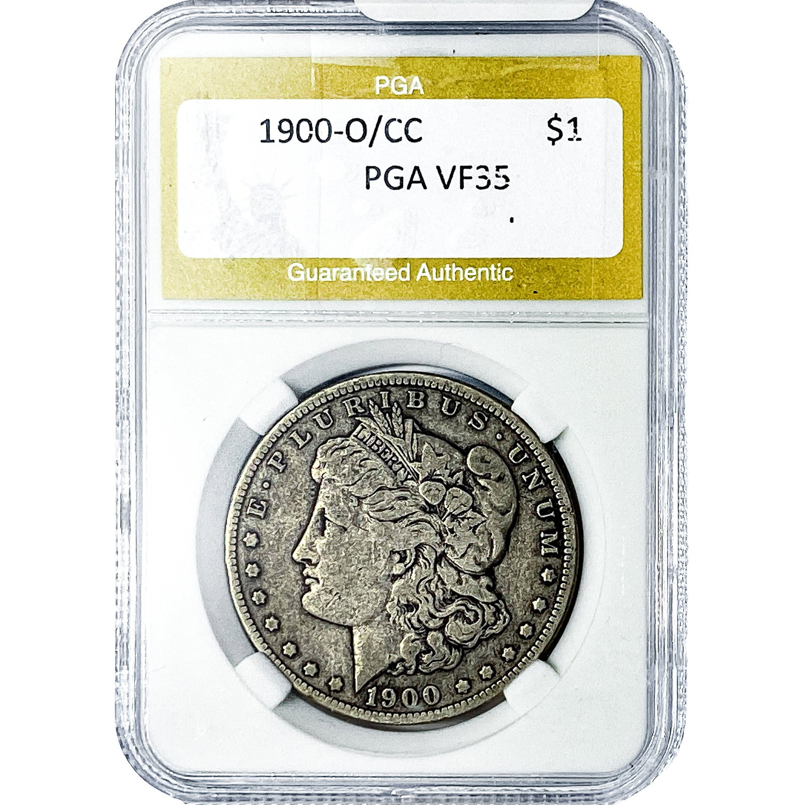 1900-O/CC Morgan Silver Dollar PGA VF35: 1900-O/CC Morgan Silver Dollar PGA VF35