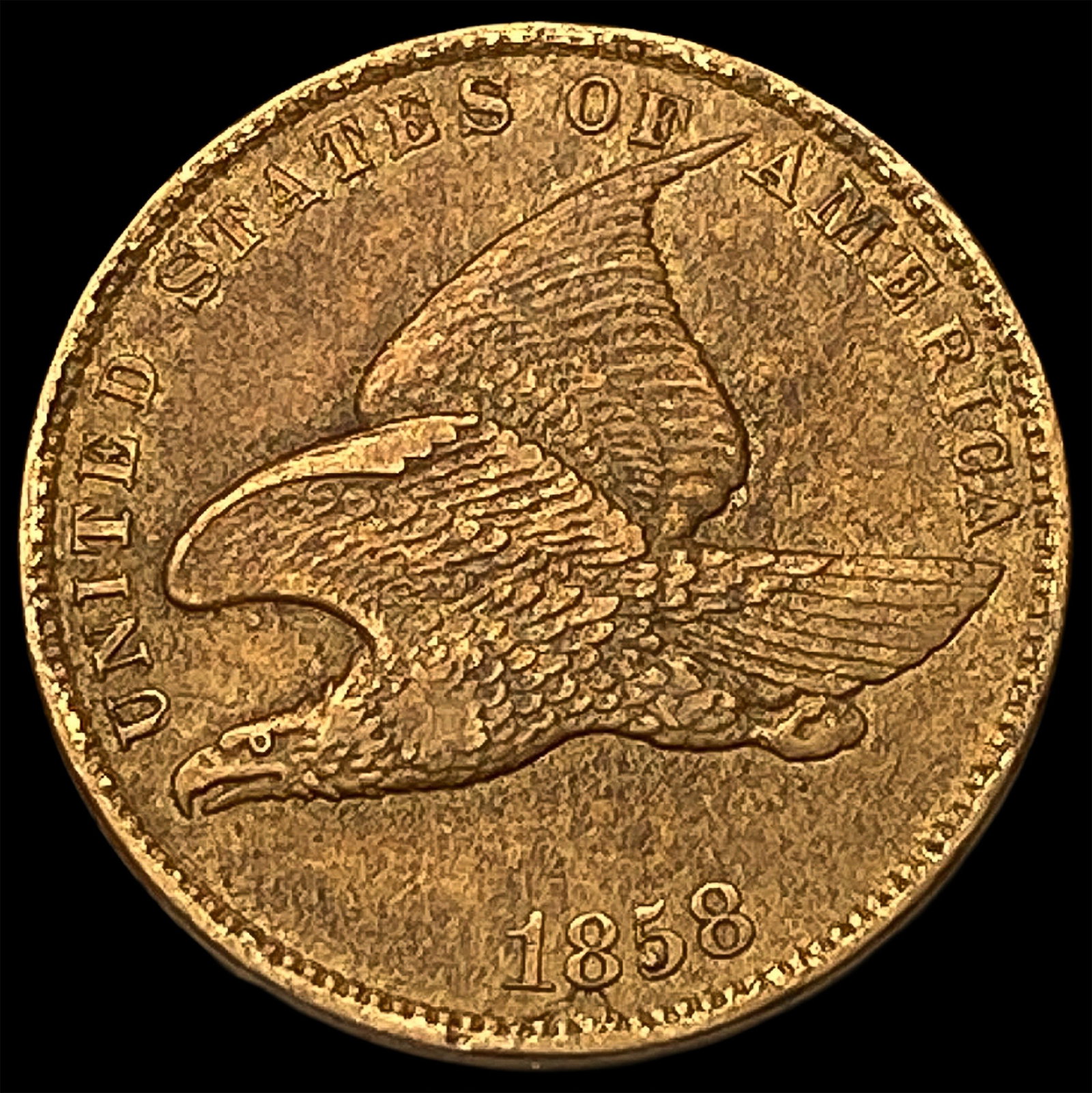 1858 Flying Eagle Cent CLOSELY UNCIRCULATED: 1858 Flying Eagle Cent CLOSELY UNCIRCULATED