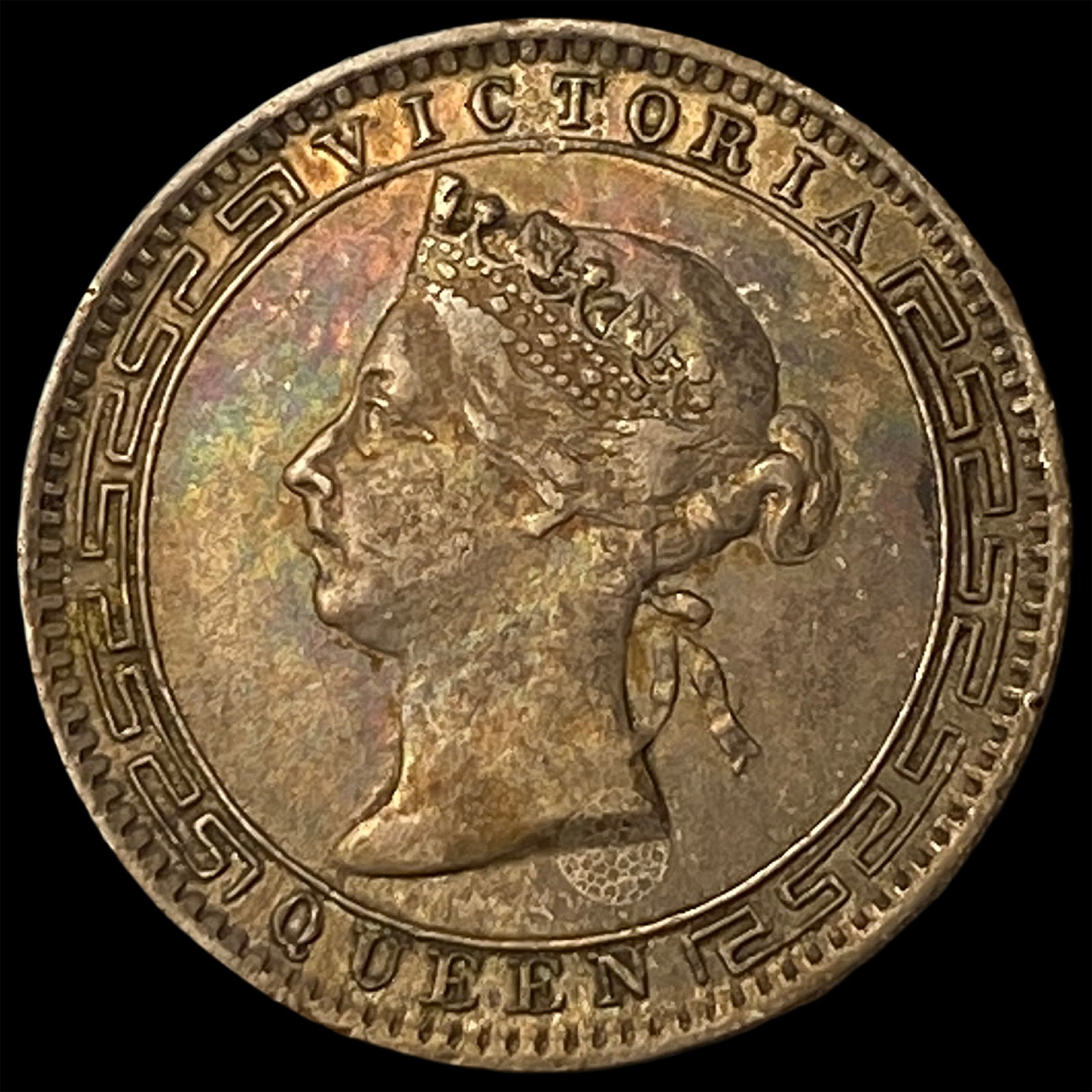 1900 Ceylon Silver 25 Cents: 1900 Ceylon Silver 25 Cents