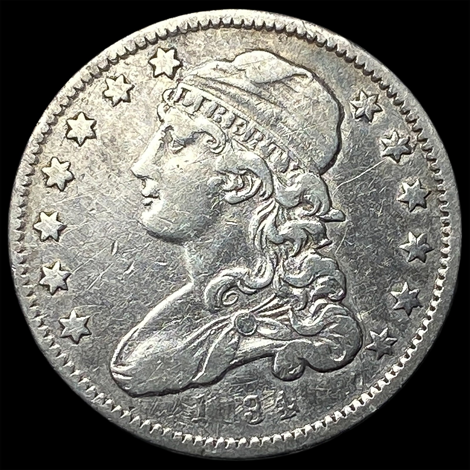 1834 Silver Capped Bust Quarter HIGH GRADE: 1834 Silver Capped Bust Quarter HIGH GRADE