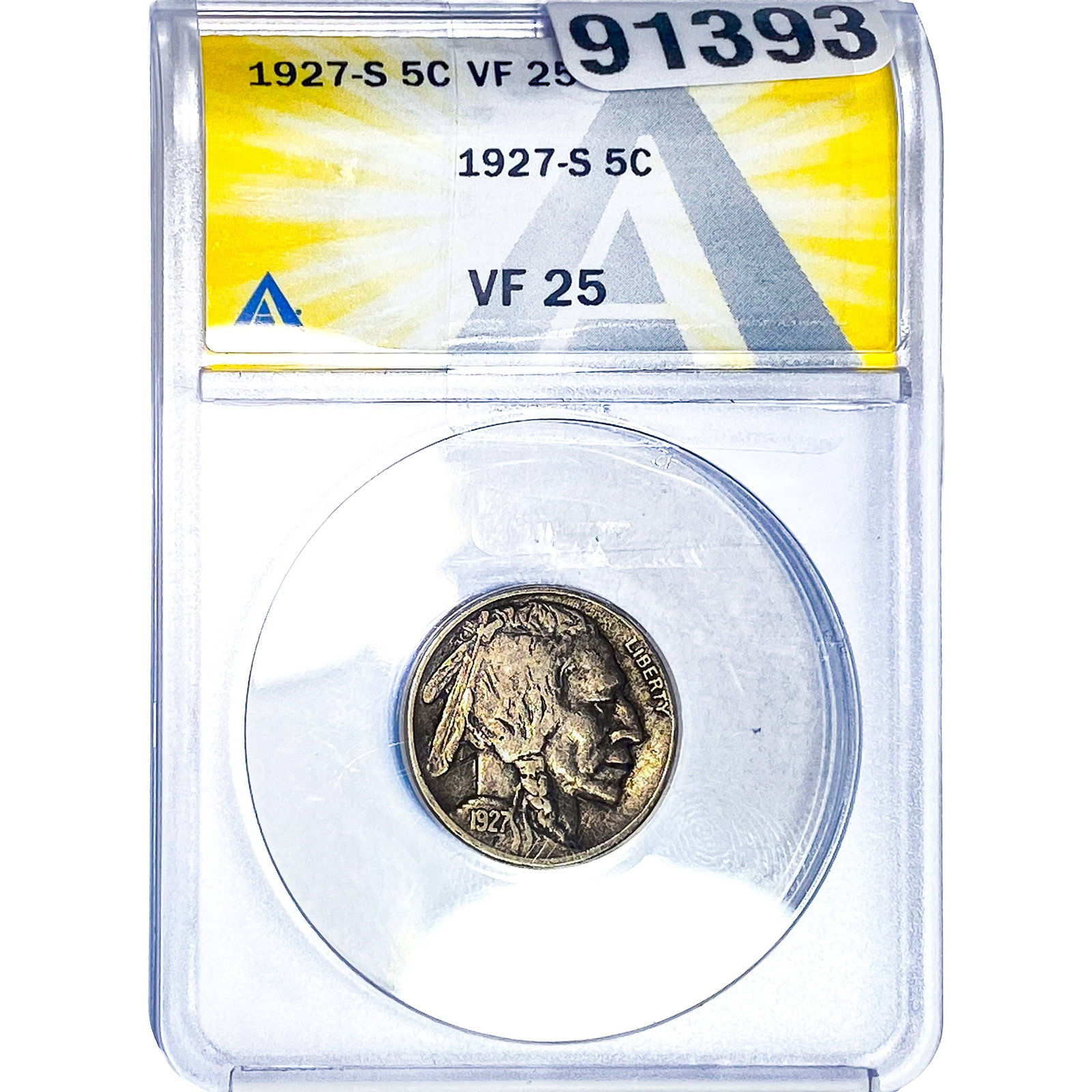 1927-S Buffalo Nickel ANACS VF25 (1 of 2)