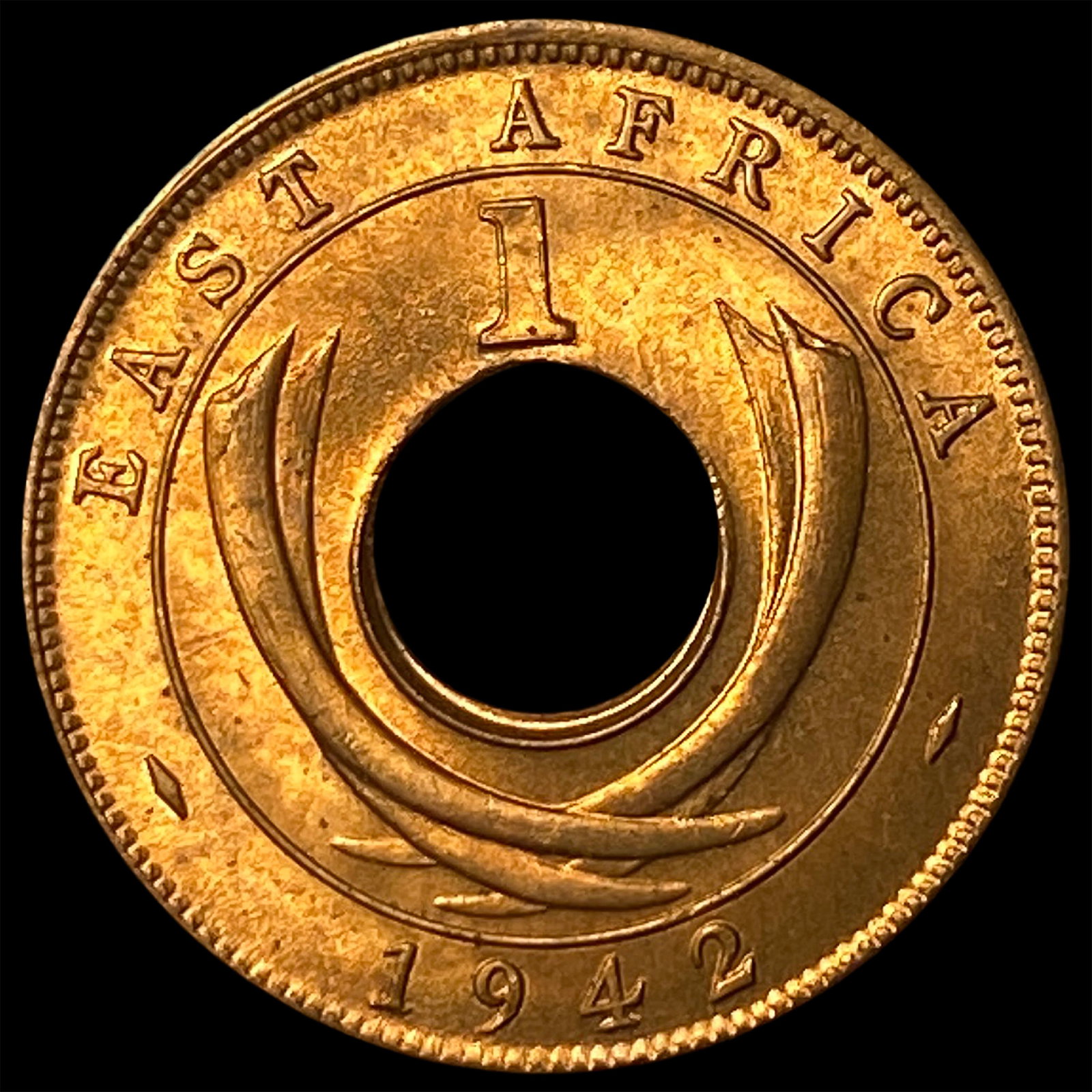 1942 British East Africa George VI Bronze 1 Cent (1 of 2)