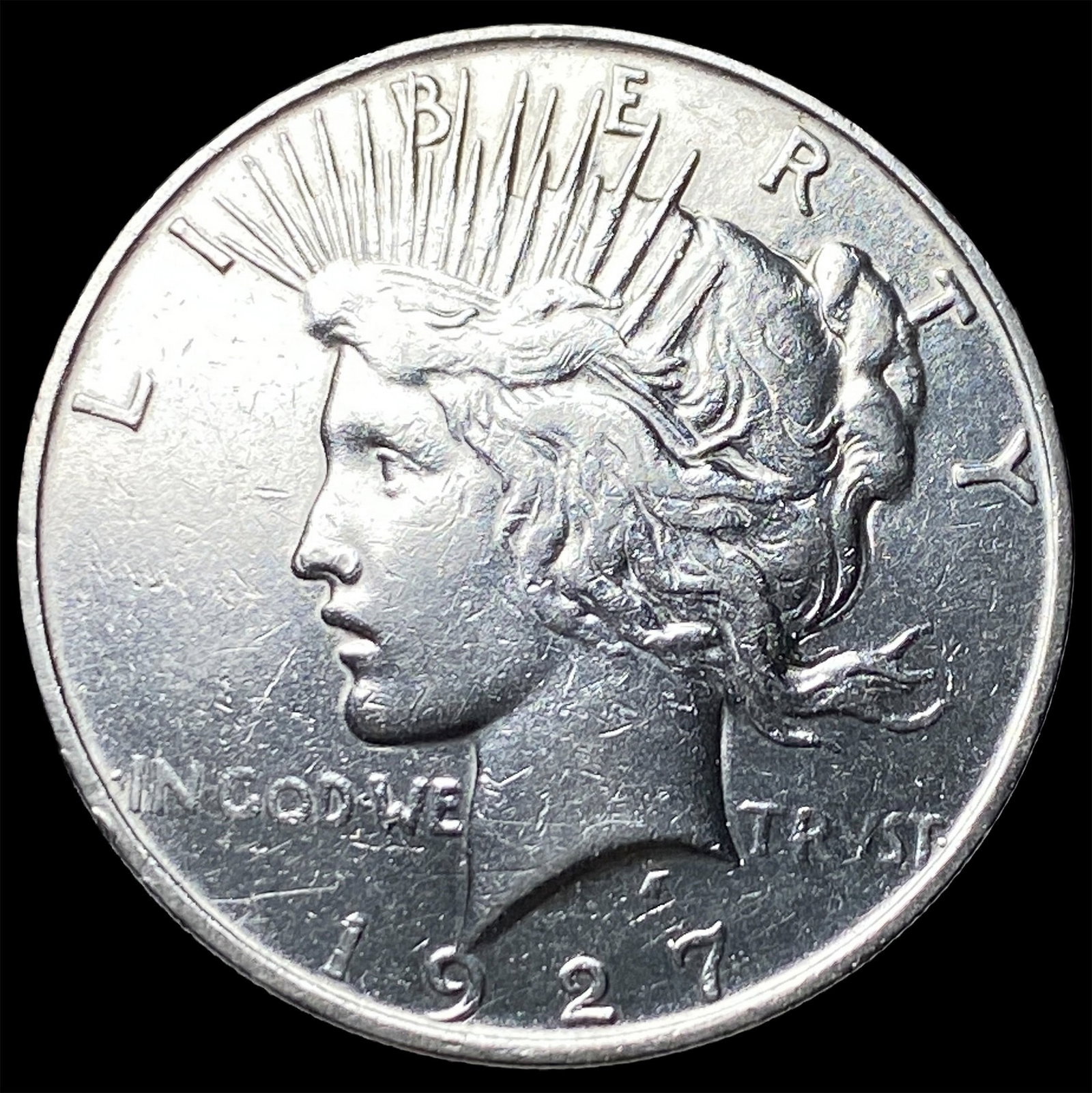 1927-D Silver Peace Dollar CHOICE AU: 1927-D Silver Peace Dollar CHOICE AU