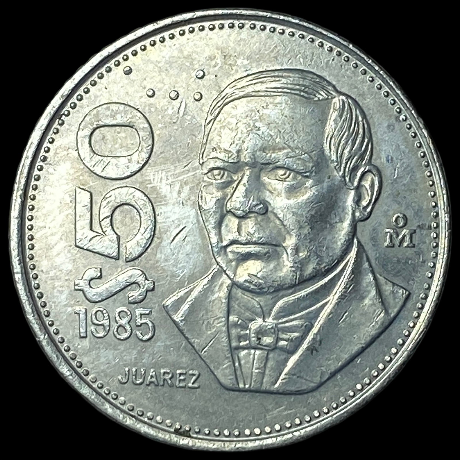 1985 Mexico Copper Nickel 50 Pesos: 1985 Mexico Copper Nickel 50 Pesos