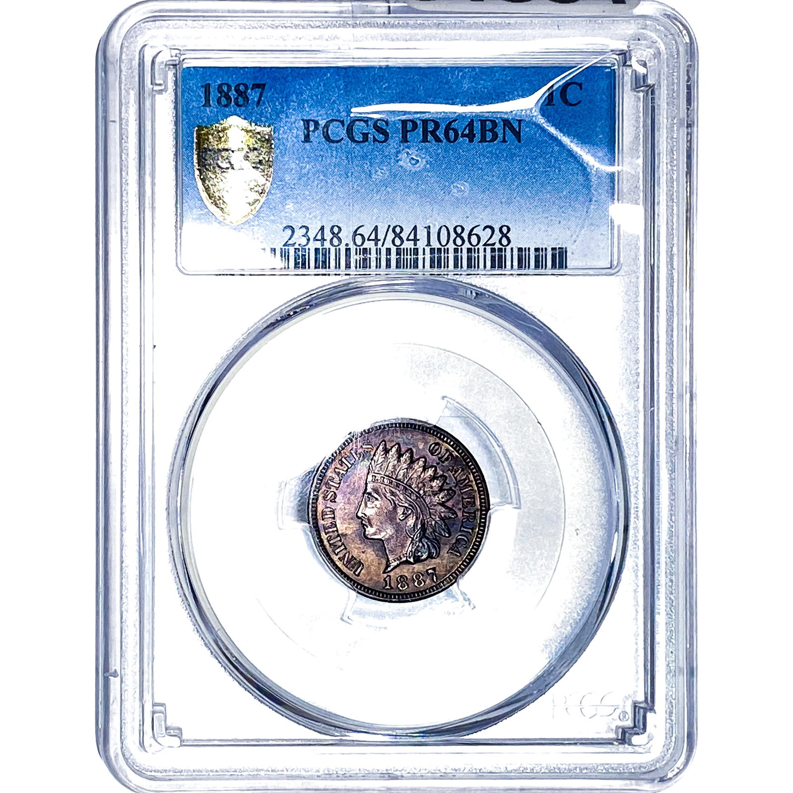 1887 Indian Head Cent PCGS PR64 BN: 1887 Indian Head Cent PCGS PR64 BN