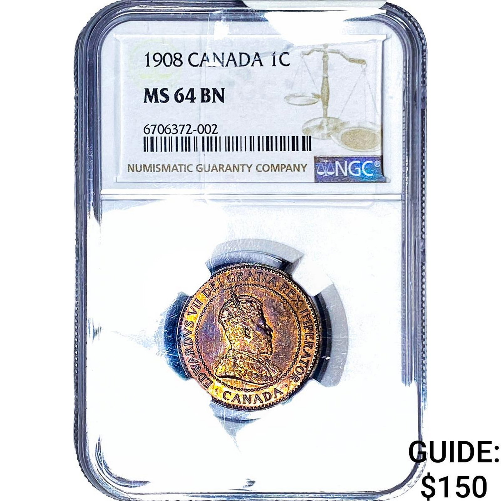 1908 Canada Cent NGC MS64 BN (1 of 2)