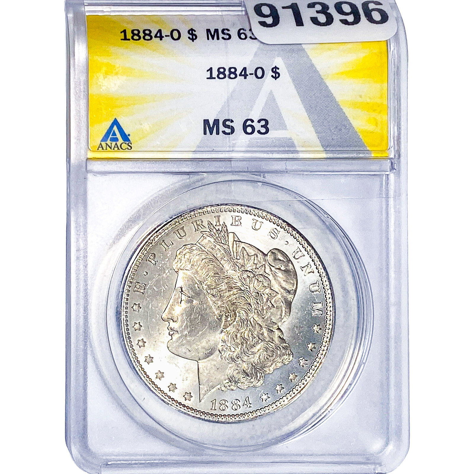 1884-O Morgan Silver Dollar ANACS MS63: 1884-O Morgan Silver Dollar ANACS MS63