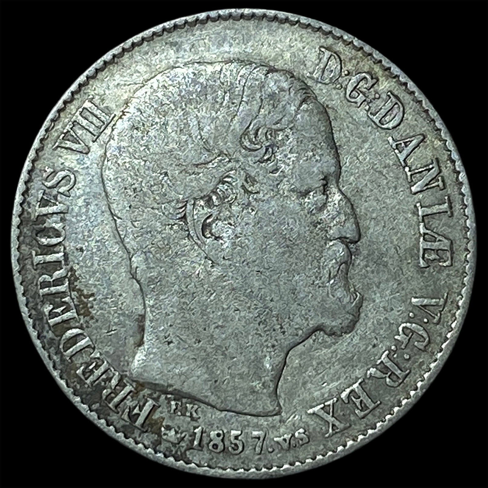 1857 Denmark Silver 16 Skilling (1 of 2)