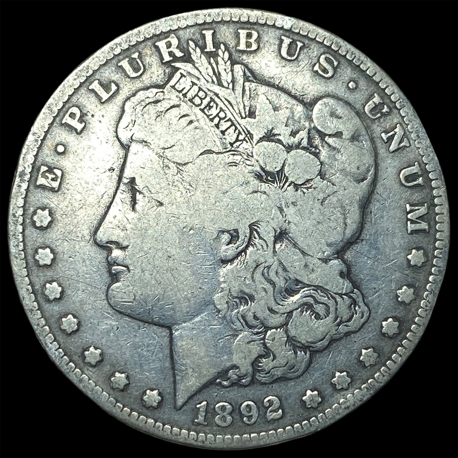 1892-S Silver Morgan Dollar NEARLY UNCIRCULATED: 1892-S Silver Morgan Dollar NEARLY UNCIRCULATED