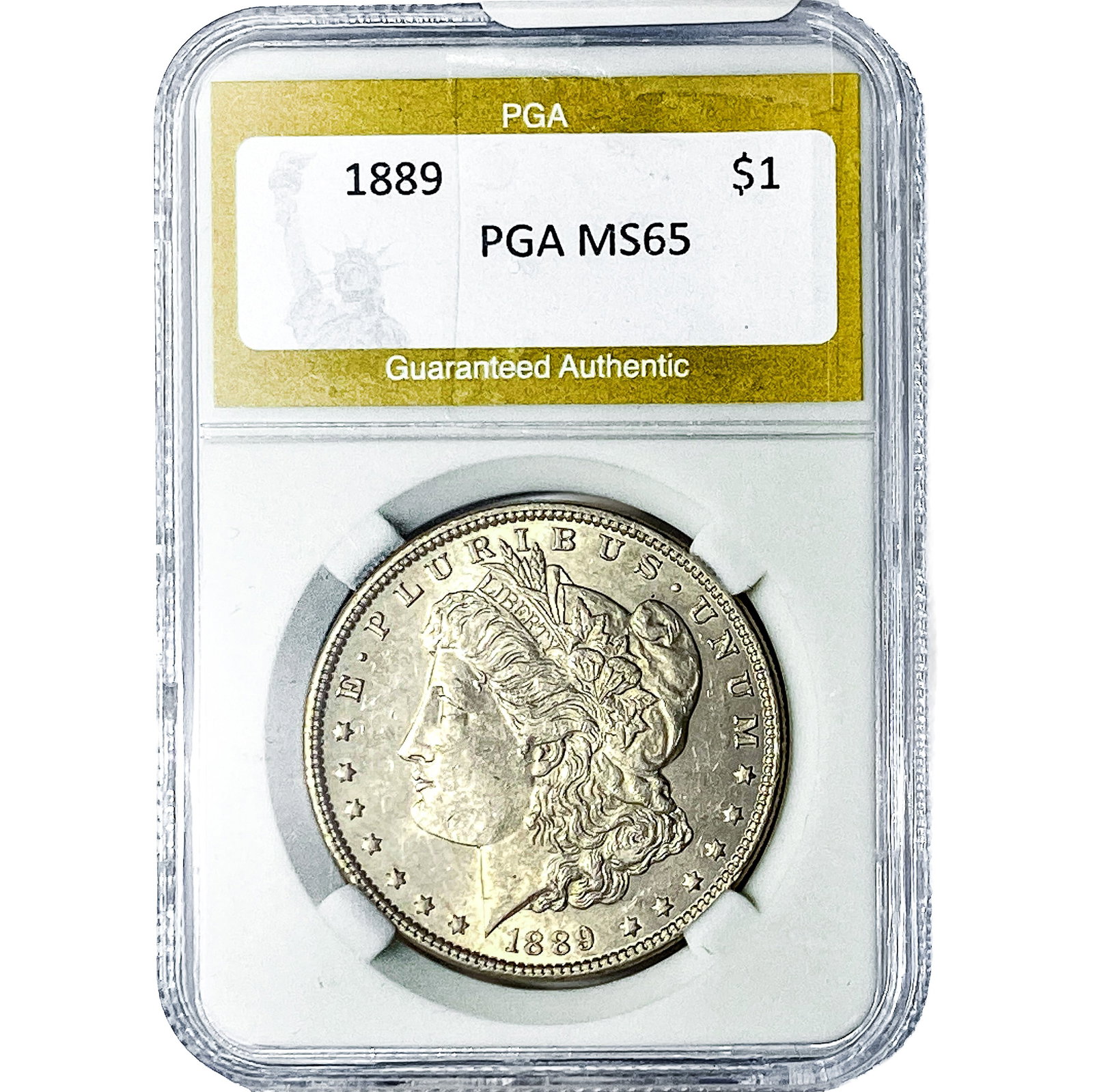 1889 Morgan Silver Dollar PGA MS65: 1889 Morgan Silver Dollar PGA MS65