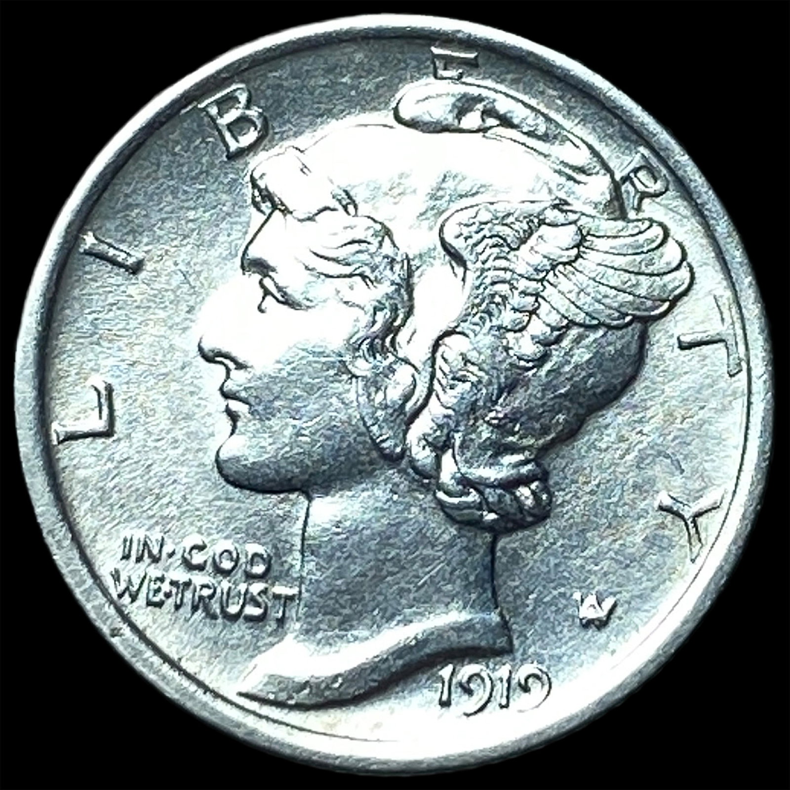 1919 Silver Mercury Dime UNCIRCULATED: 1919 Silver Mercury Dime UNCIRCULATED
