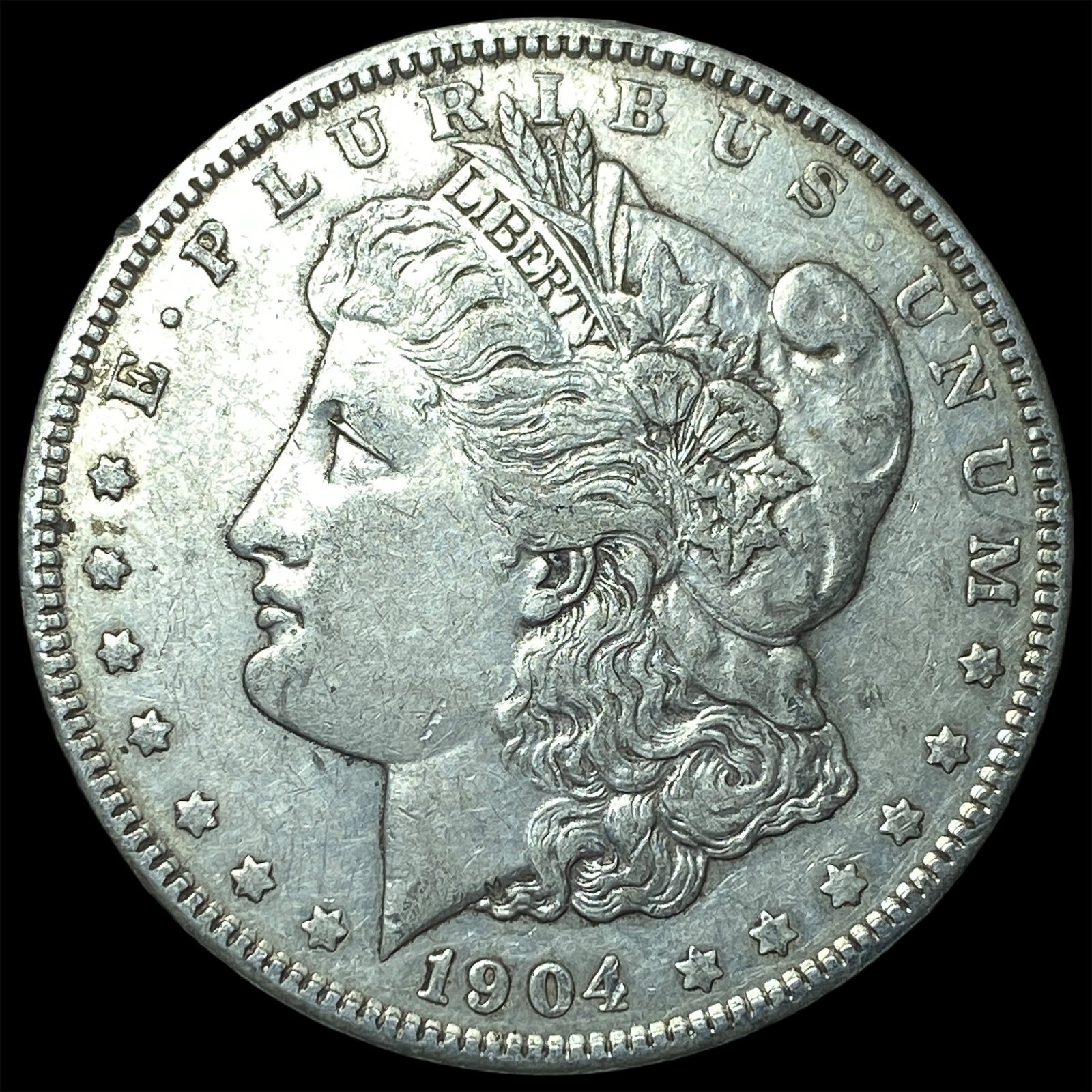 1904 Silver Morgan Dollar NEARLY UNCIRCULATED: 1904 Silver Morgan Dollar NEARLY UNCIRCULATED