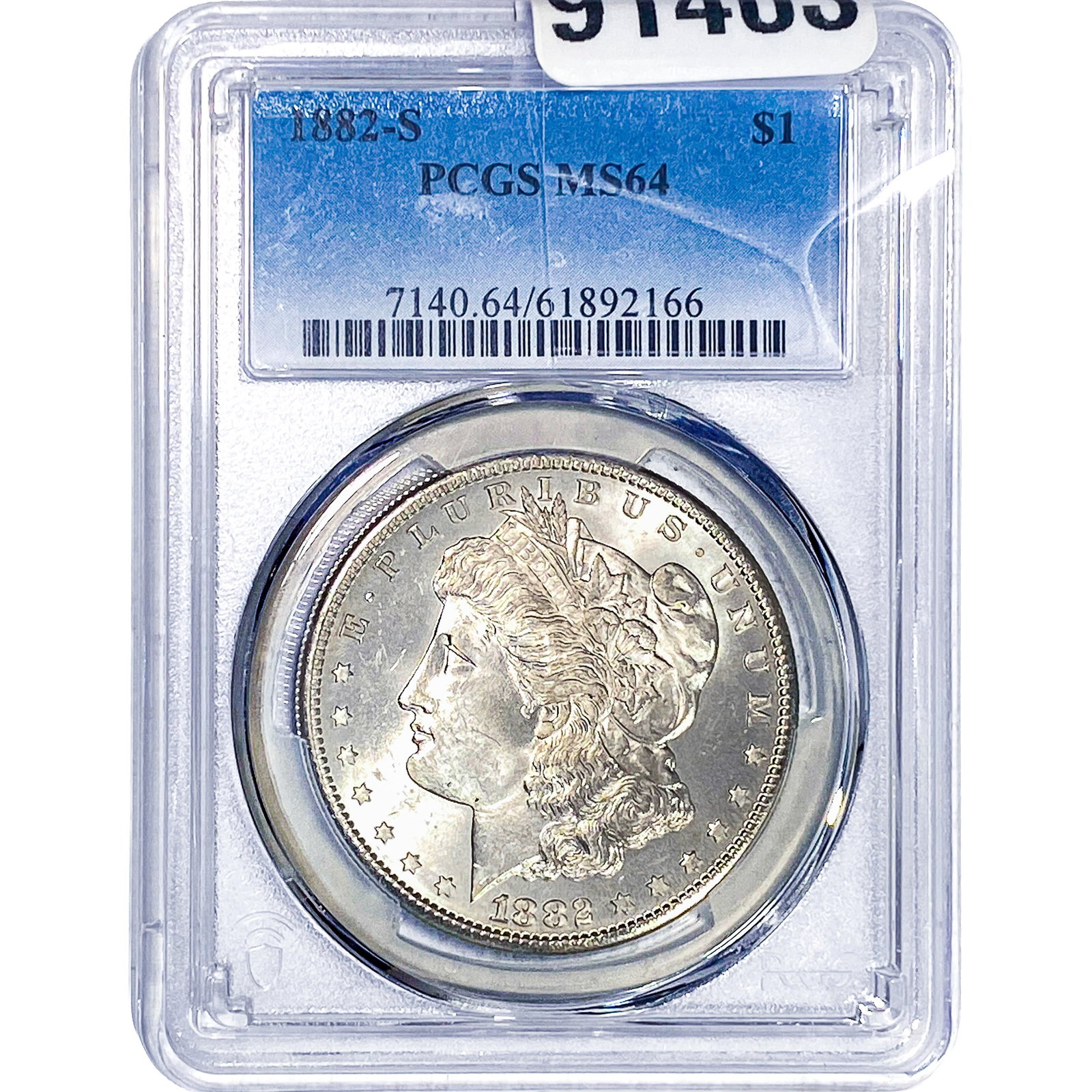 1882-S Morgan Silver Dollar PCGS MS64: 1882-S Morgan Silver Dollar PCGS MS64