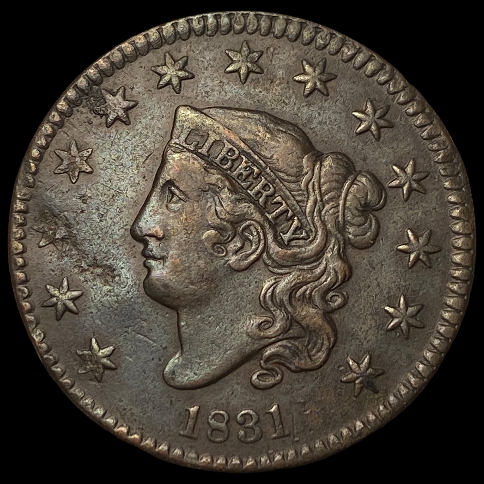 1831 Coronet Head Large Cent CHOICE AU (1 of 2)